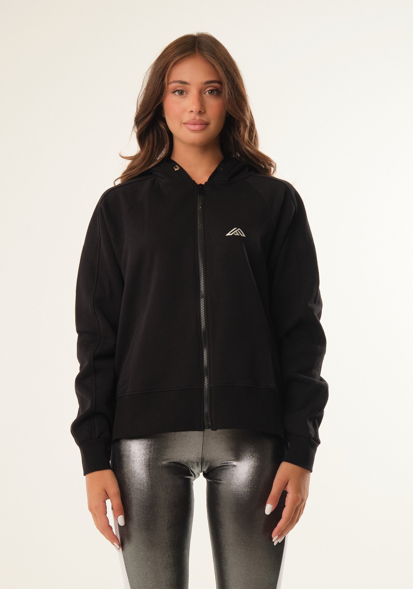 Felpa con zip centrale