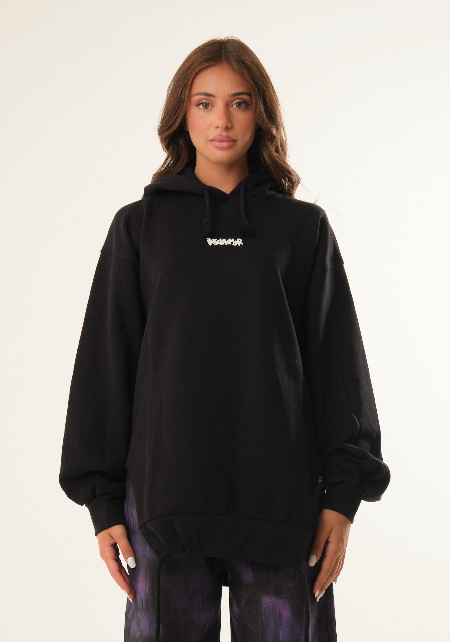 Felpa maxi con stampa