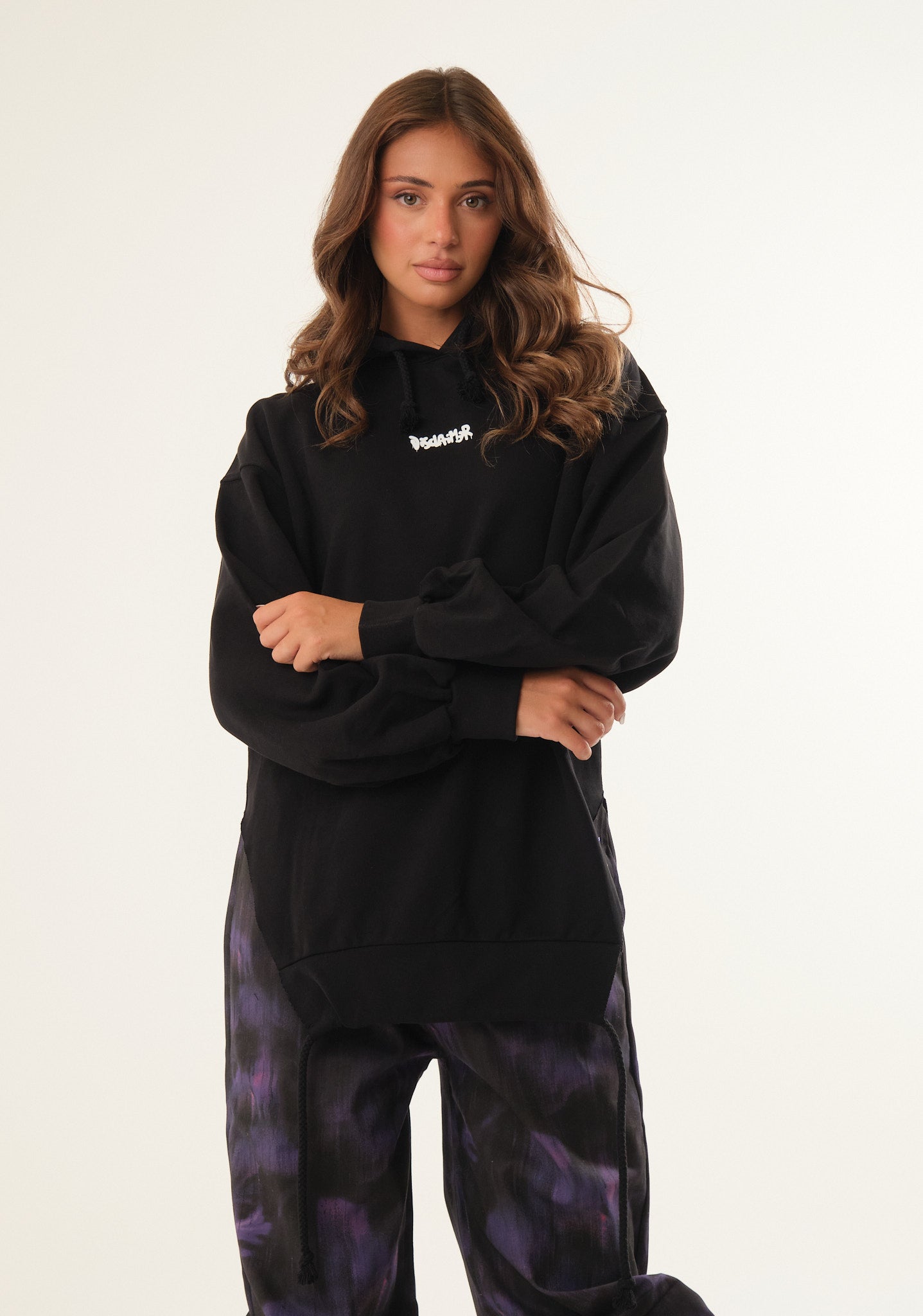 Felpa maxi con stampa
