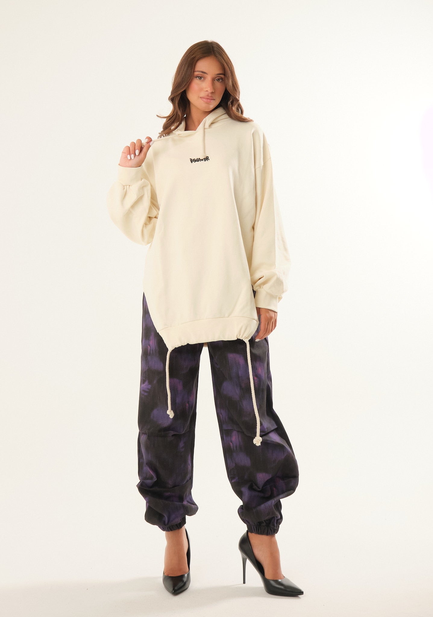 Felpa maxi con stampa