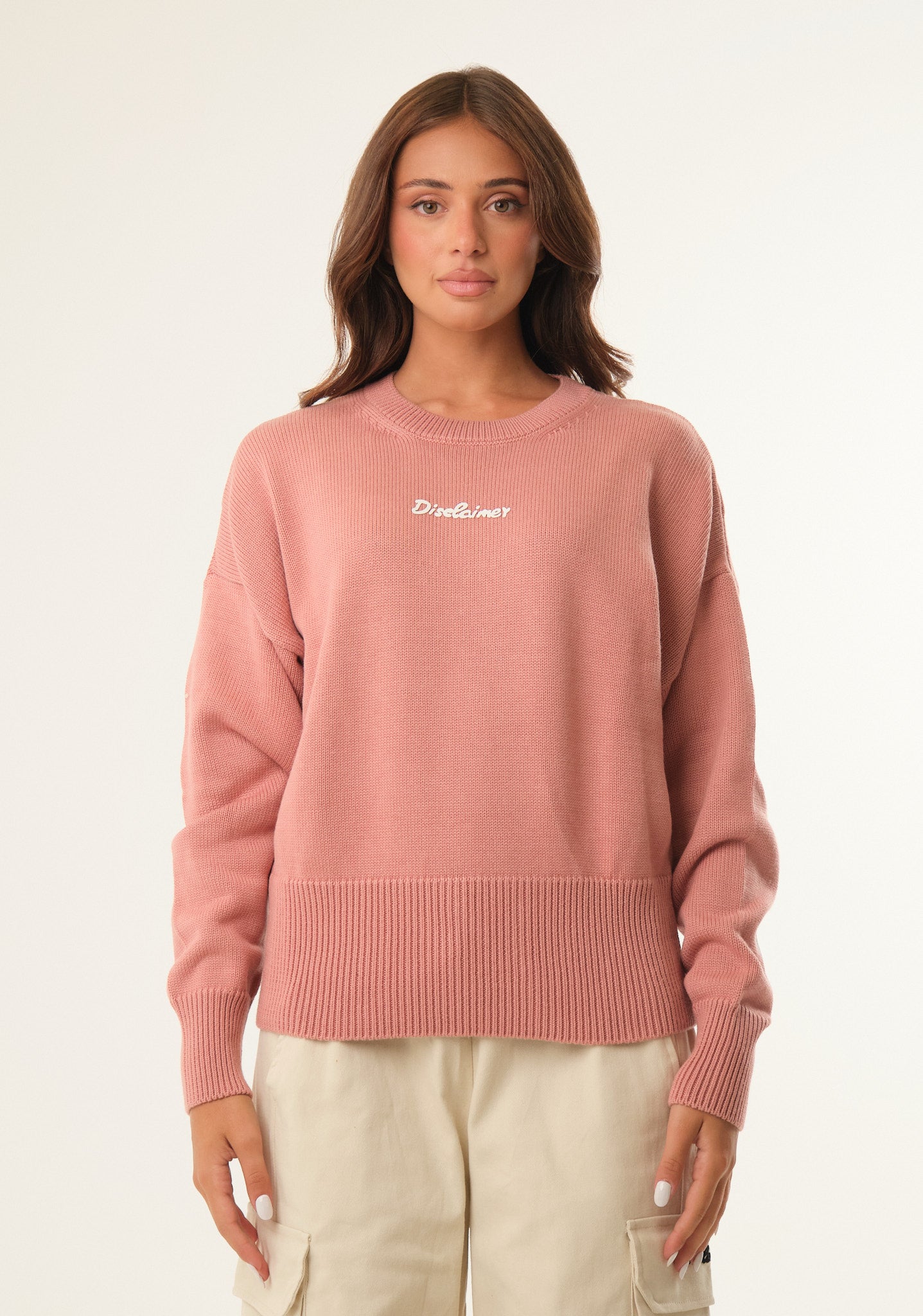 Maglione tricot con stampa posteriore