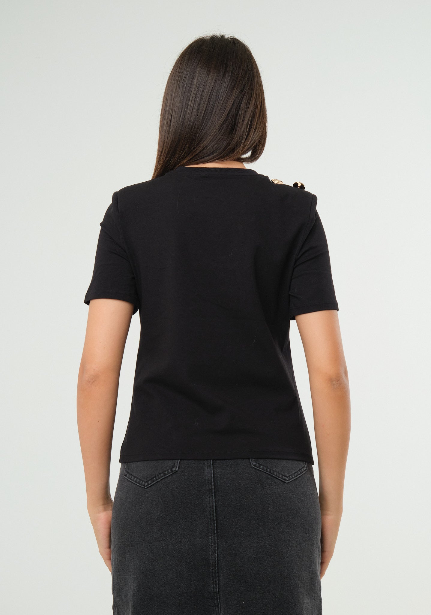 T-shirt con ricamo tartan