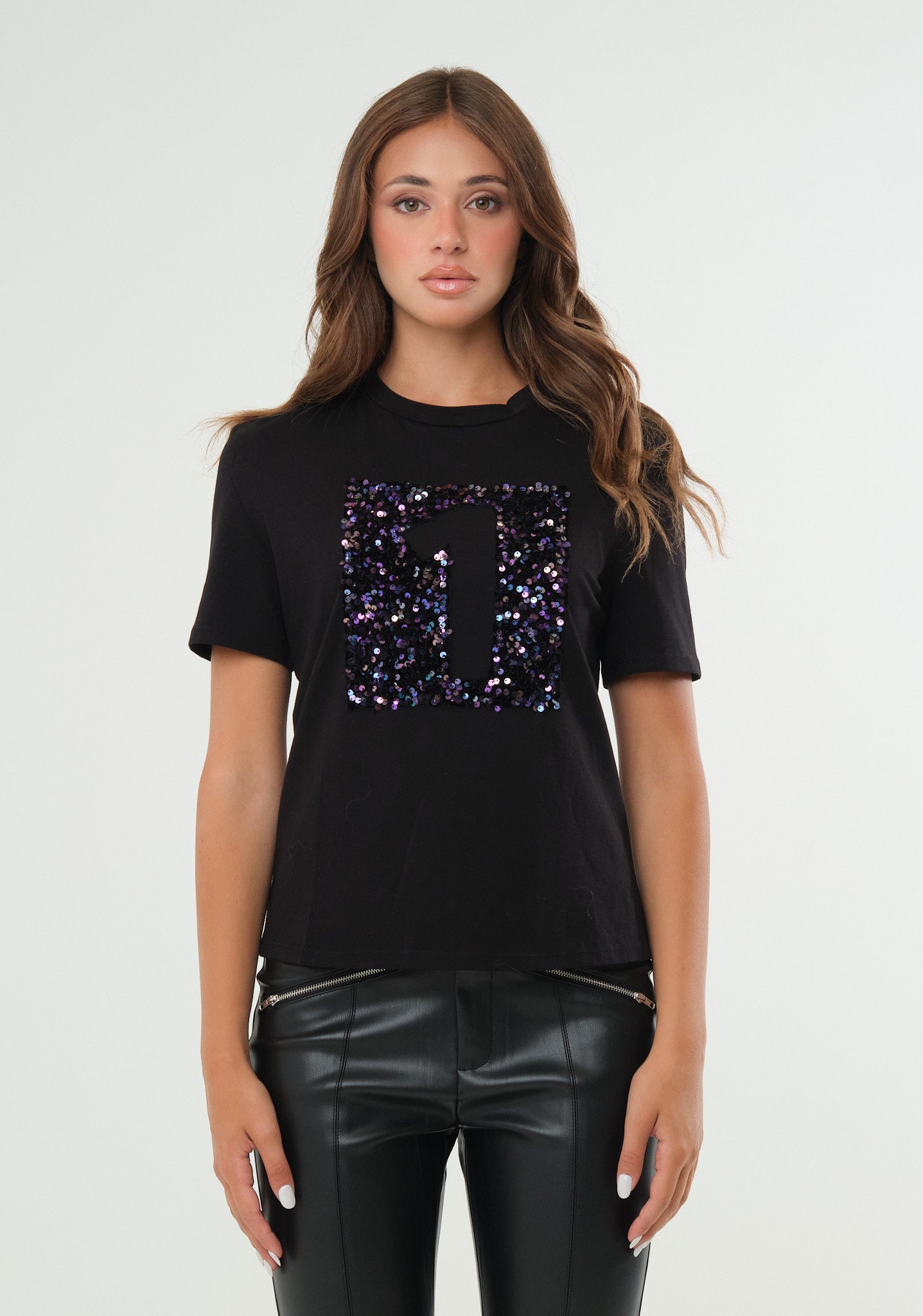T-shirt con paillettes