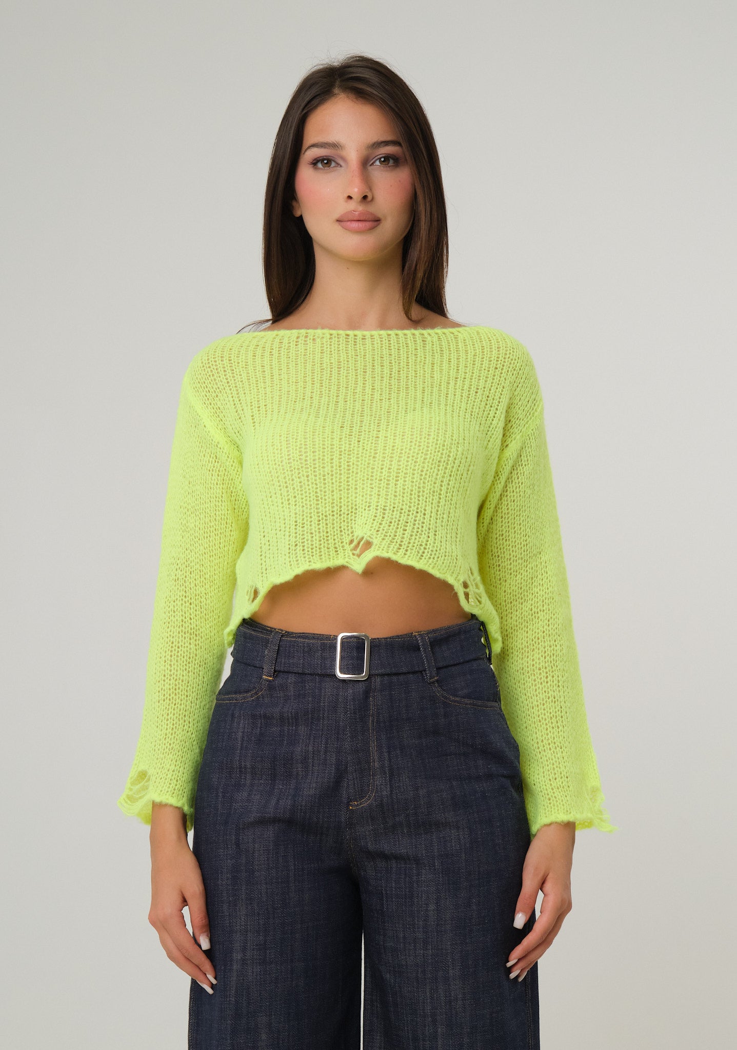 Maglia crop fluo