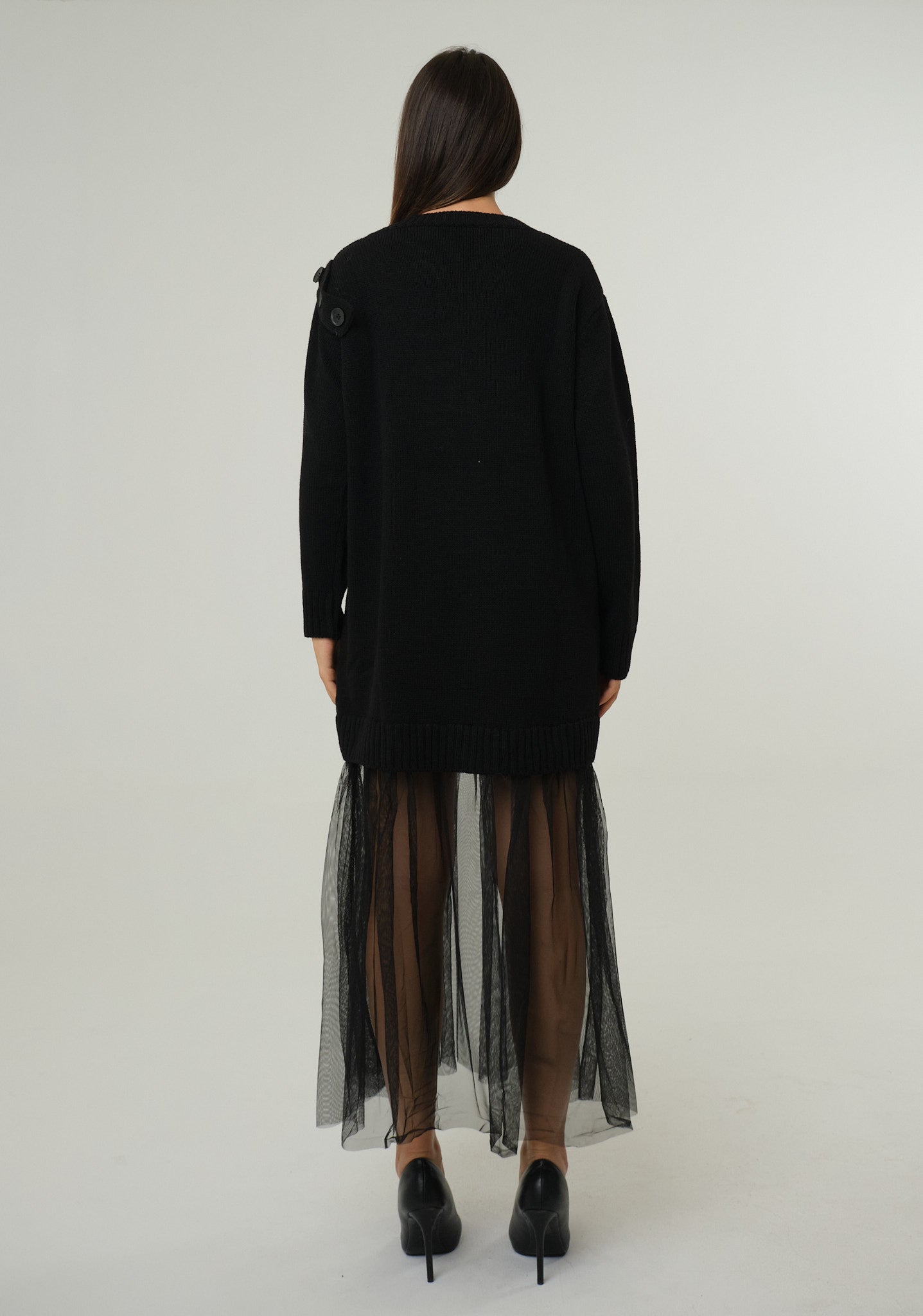 Abito con fondo in tulle