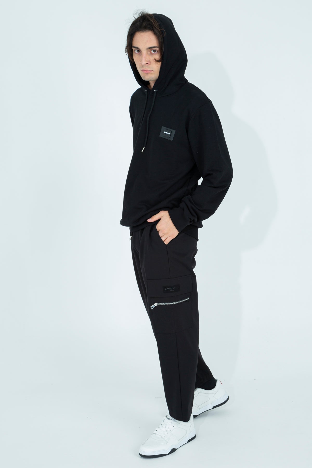 Cargo trousers in structured fabric