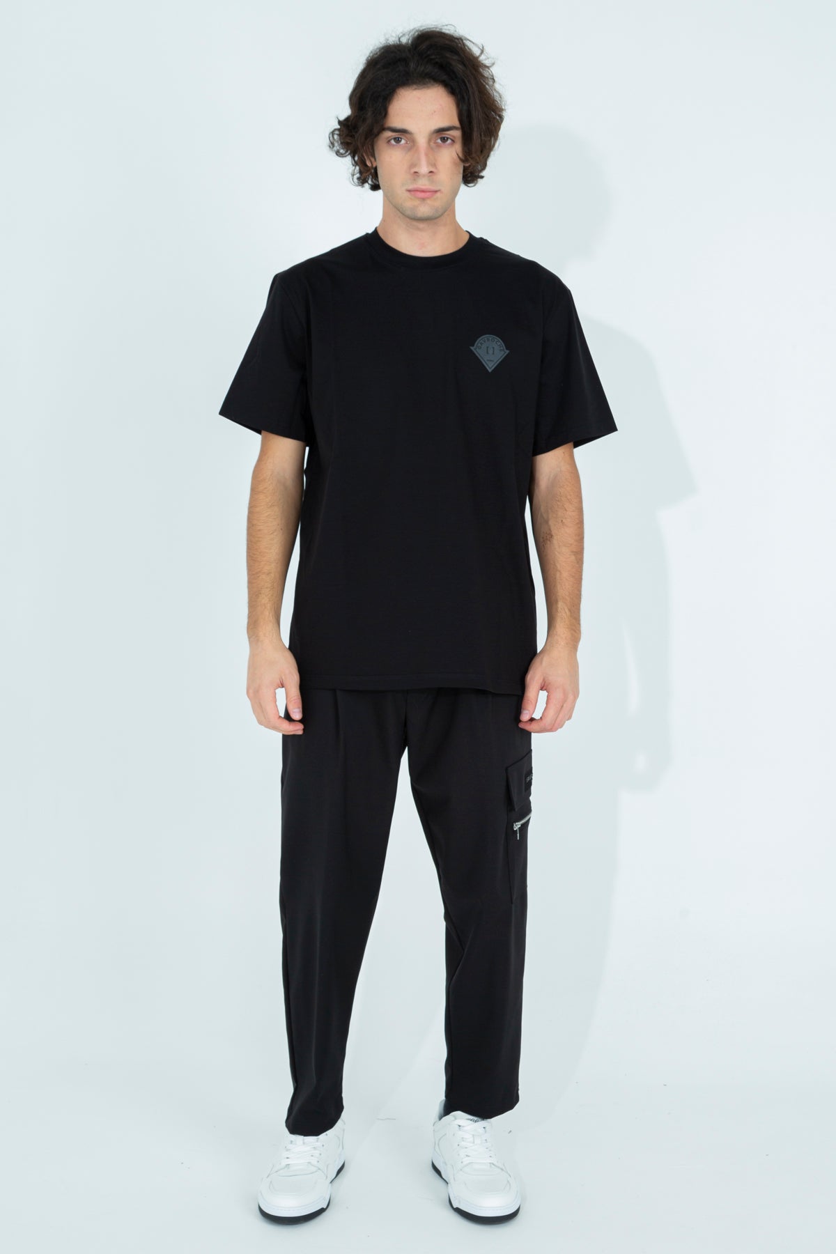 T-shirt with 3D logo patch