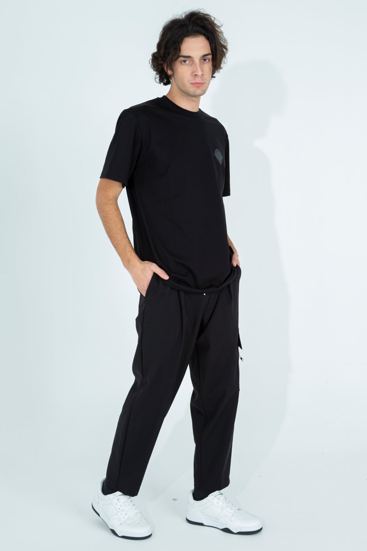 T-shirt with 3D logo patch