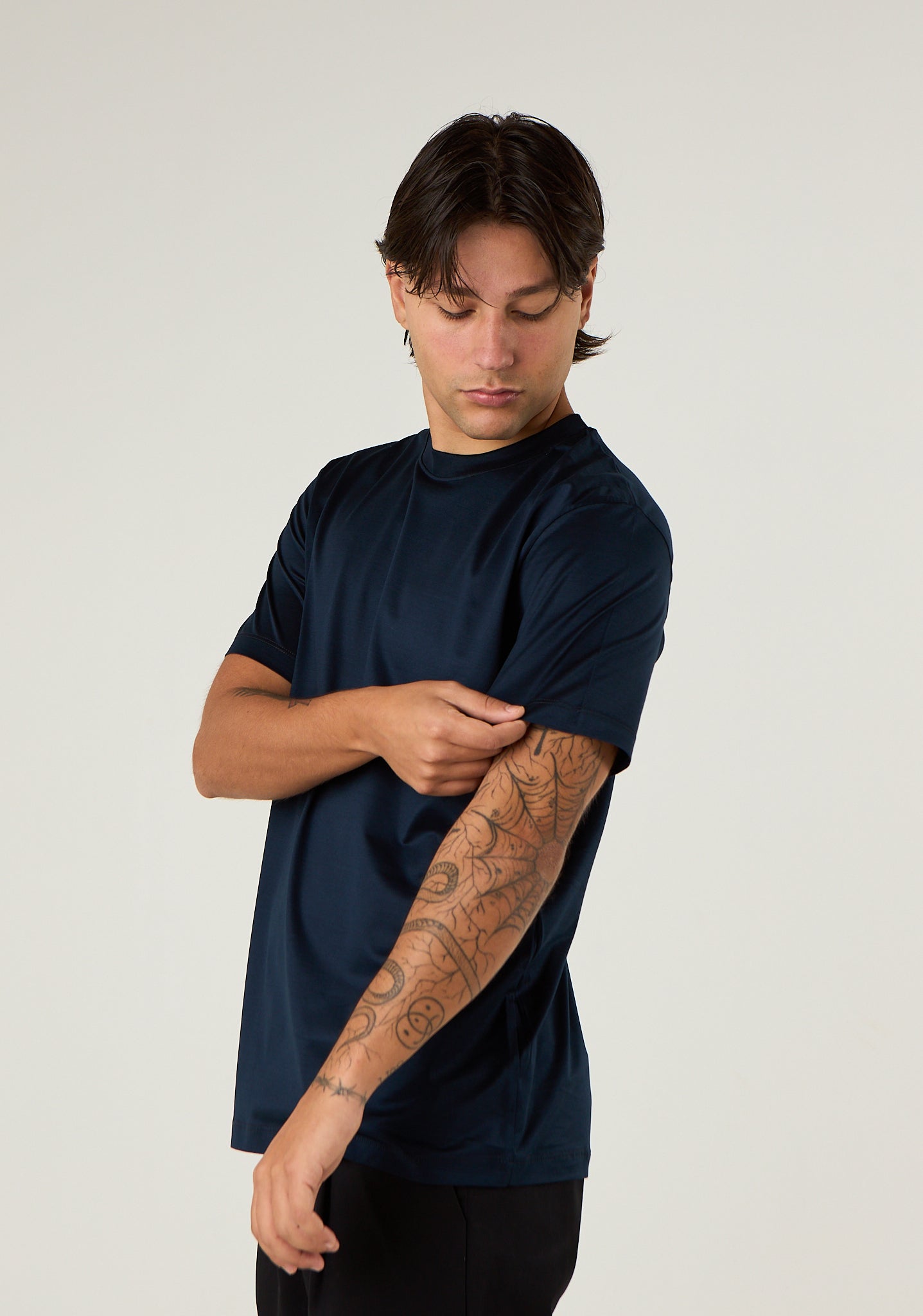T-shirt basic in filo di scozia