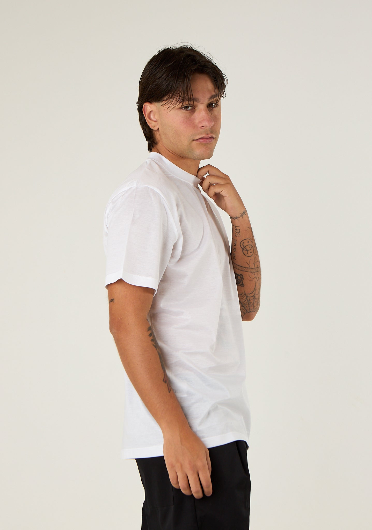T-shirt basic in filo di scozia