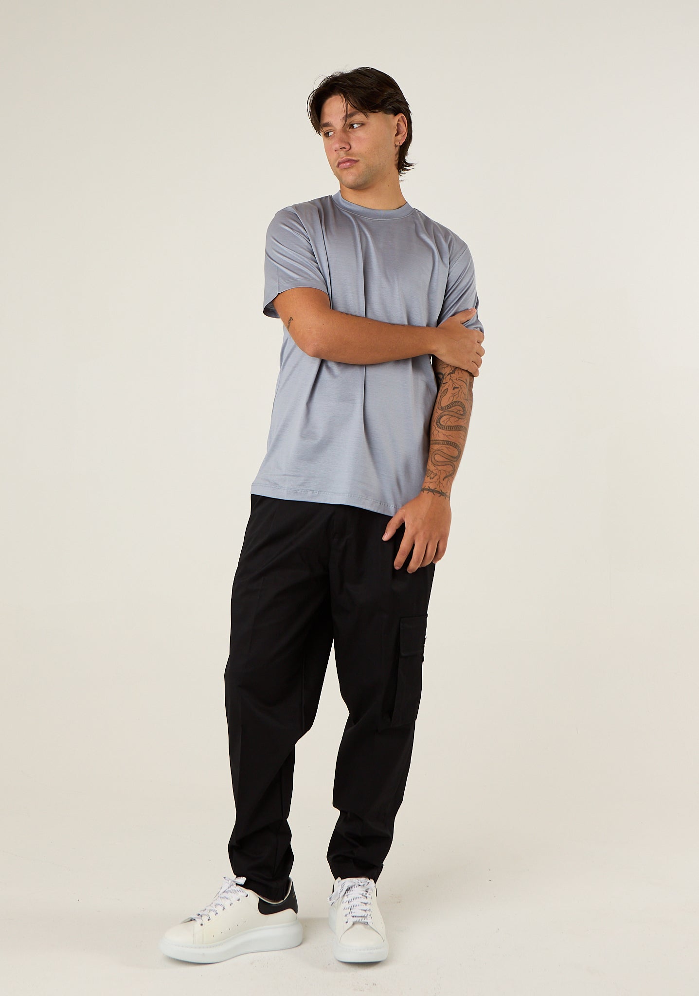 T-shirt basic in filo di scozia