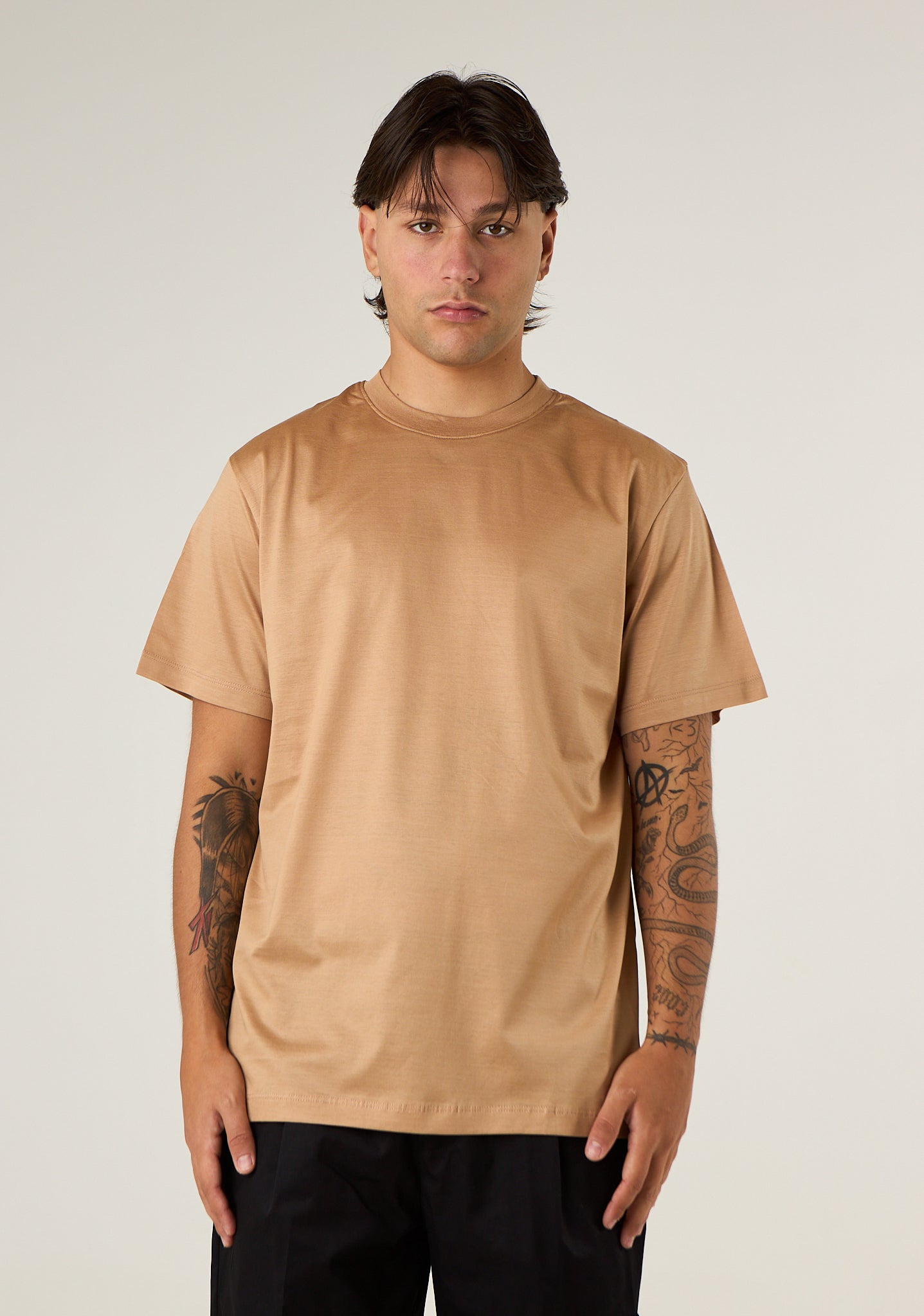 T-shirt basic in filo di scozia