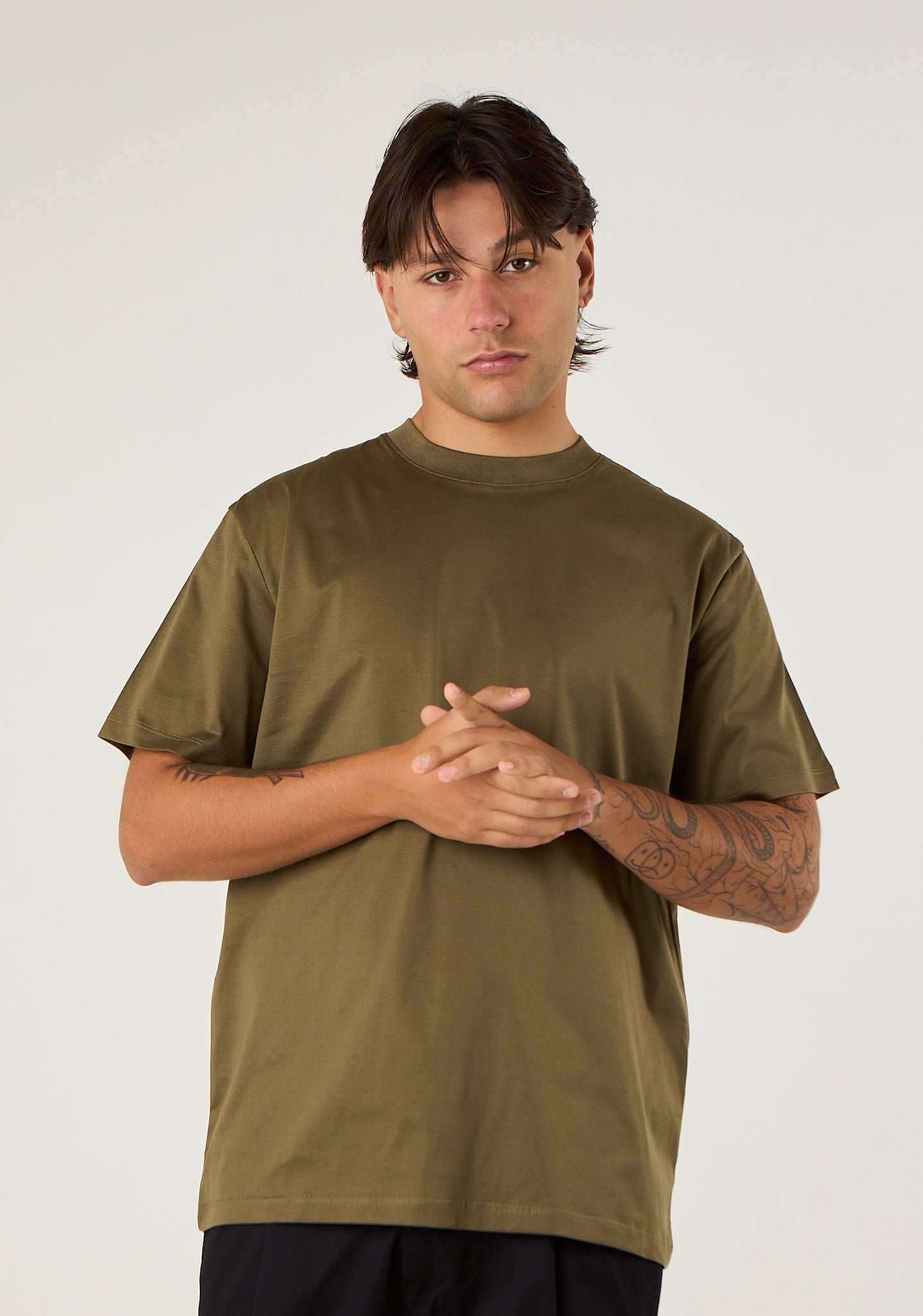 T-shirt basic in filo di scozia