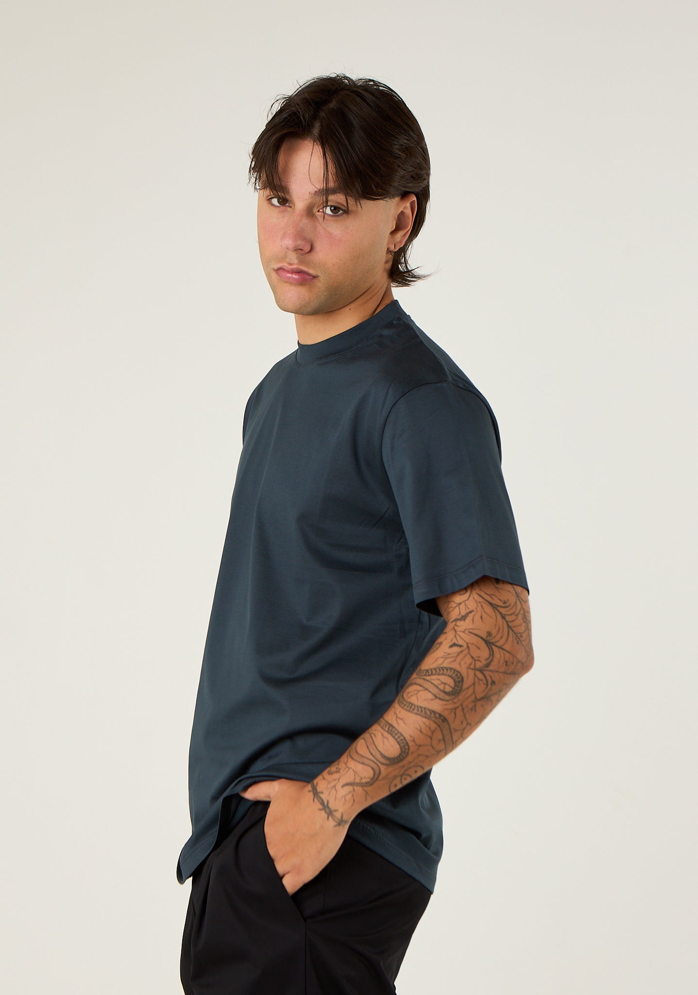 T-shirt basic in filo di scozia