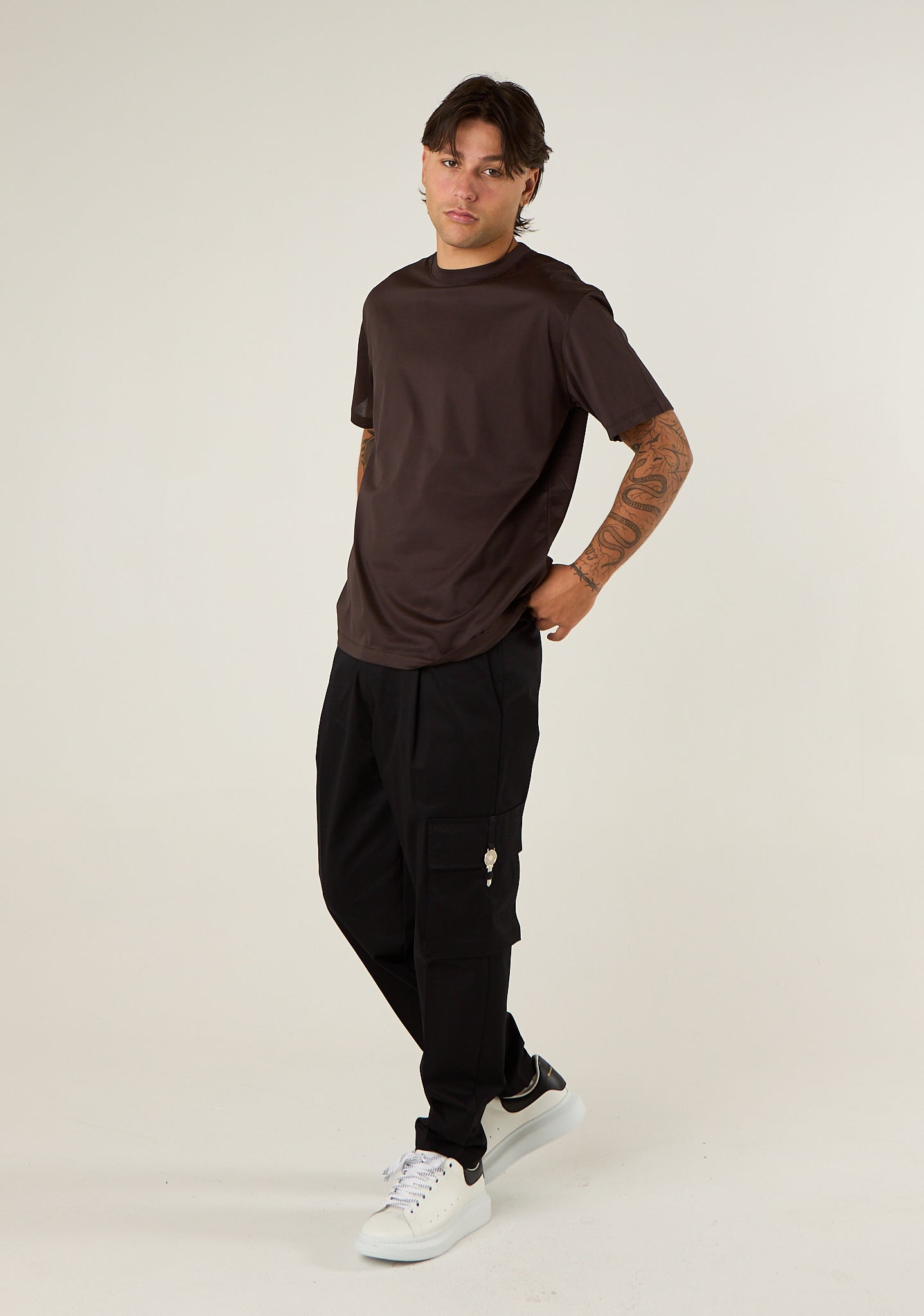 T-shirt basic in filo di scozia