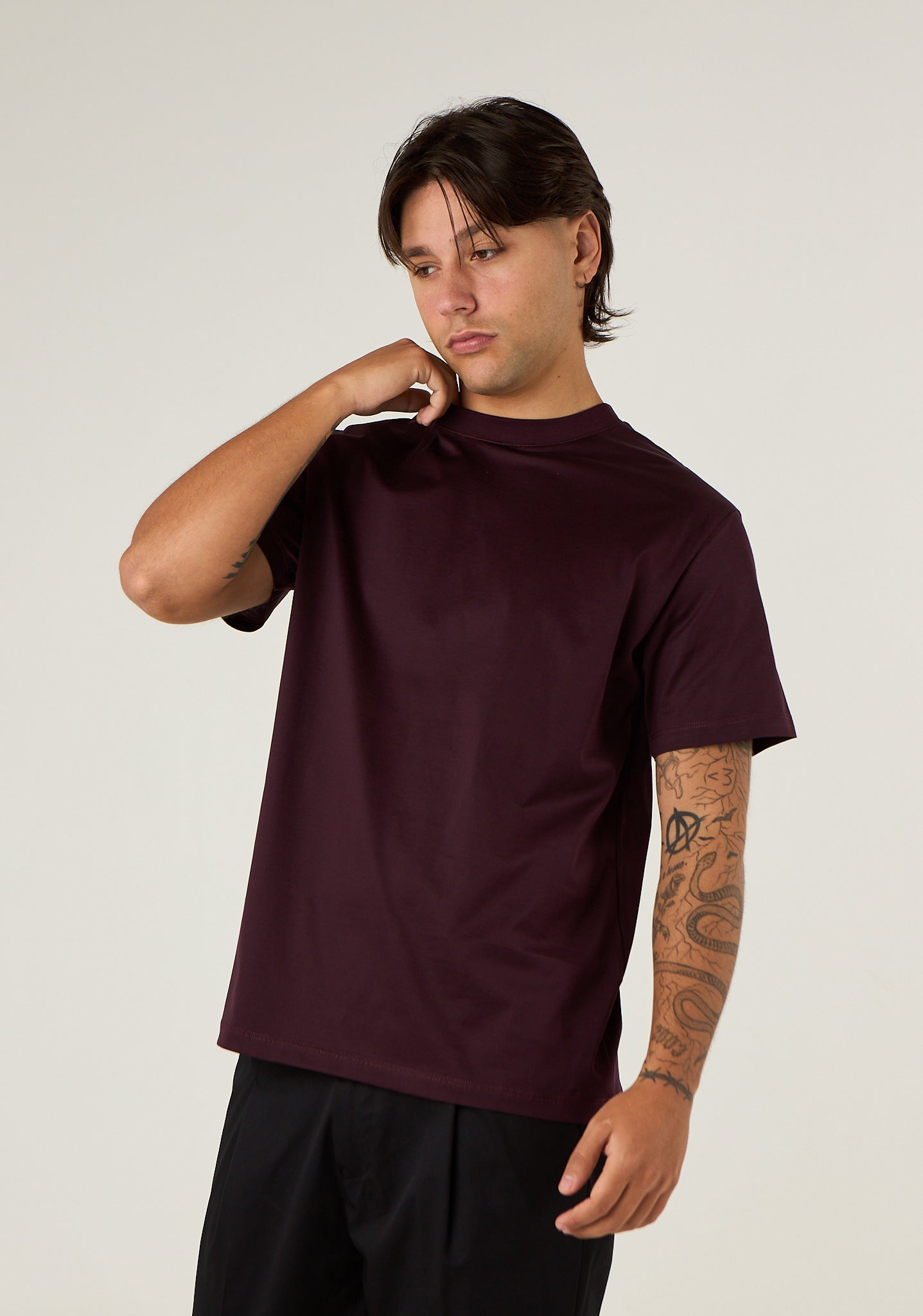 T-shirt basic in filo di scozia