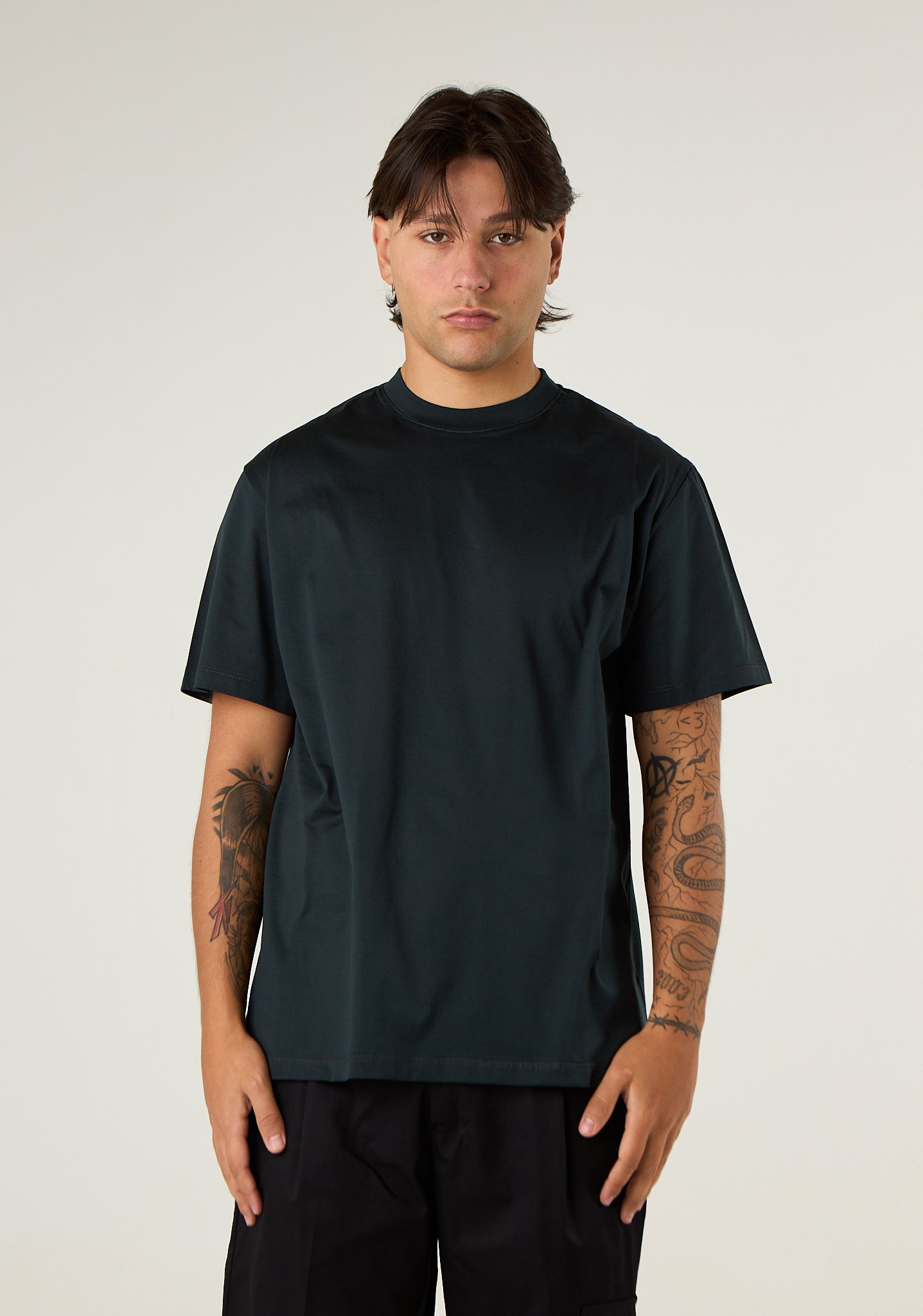 T-shirt basic in filo di scozia