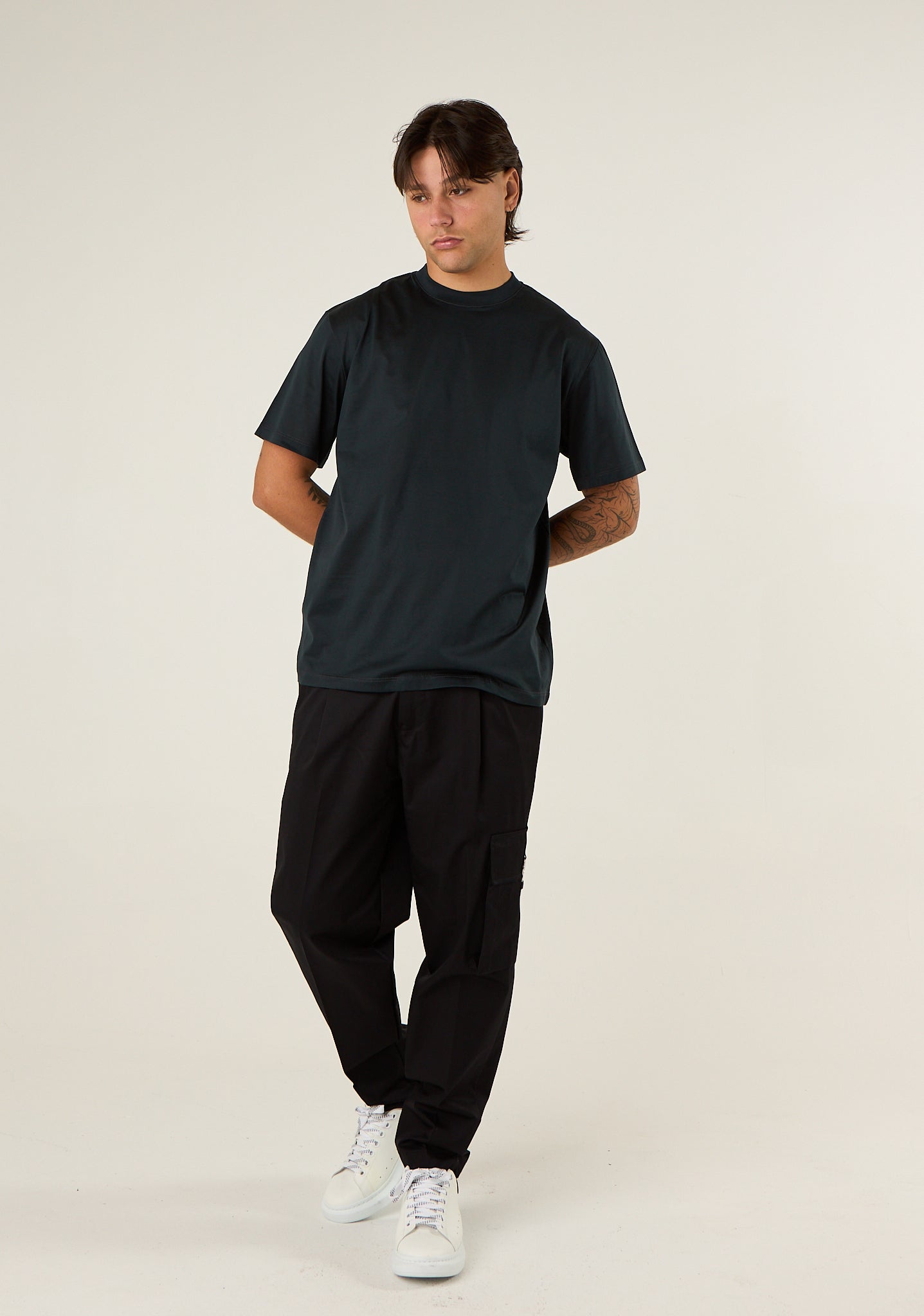 T-shirt basic in filo di scozia