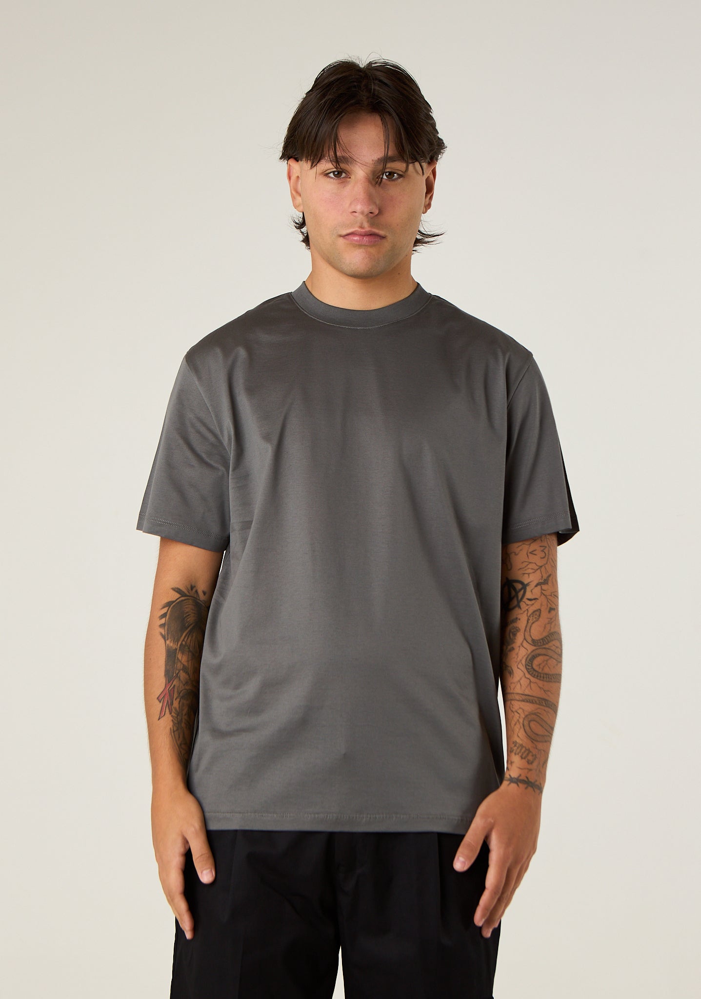T-shirt basic in filo di scozia