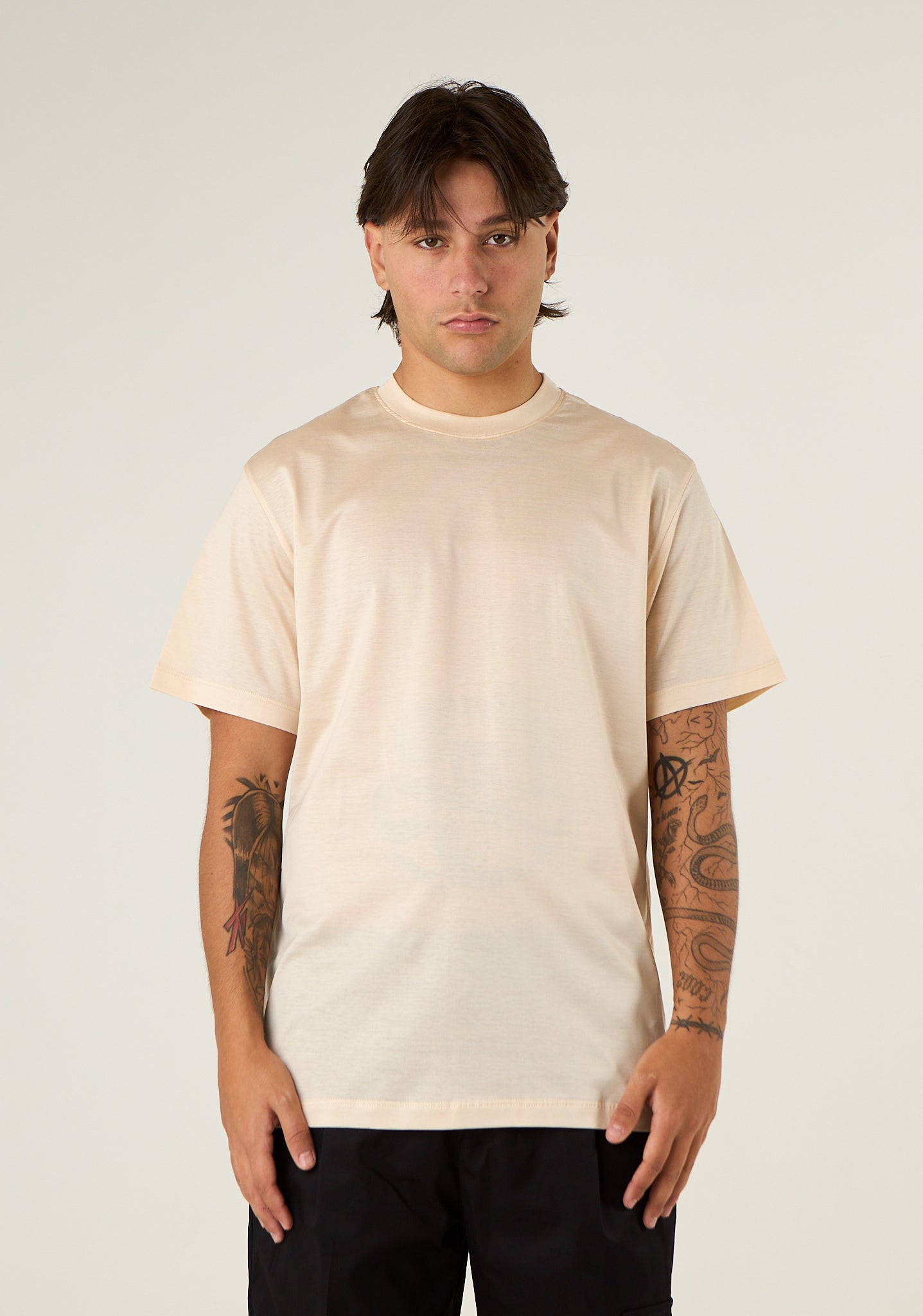 T-shirt basic in filo di scozia