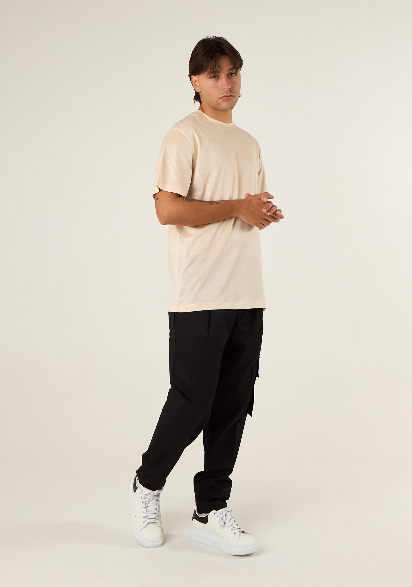 T-shirt basic in filo di scozia