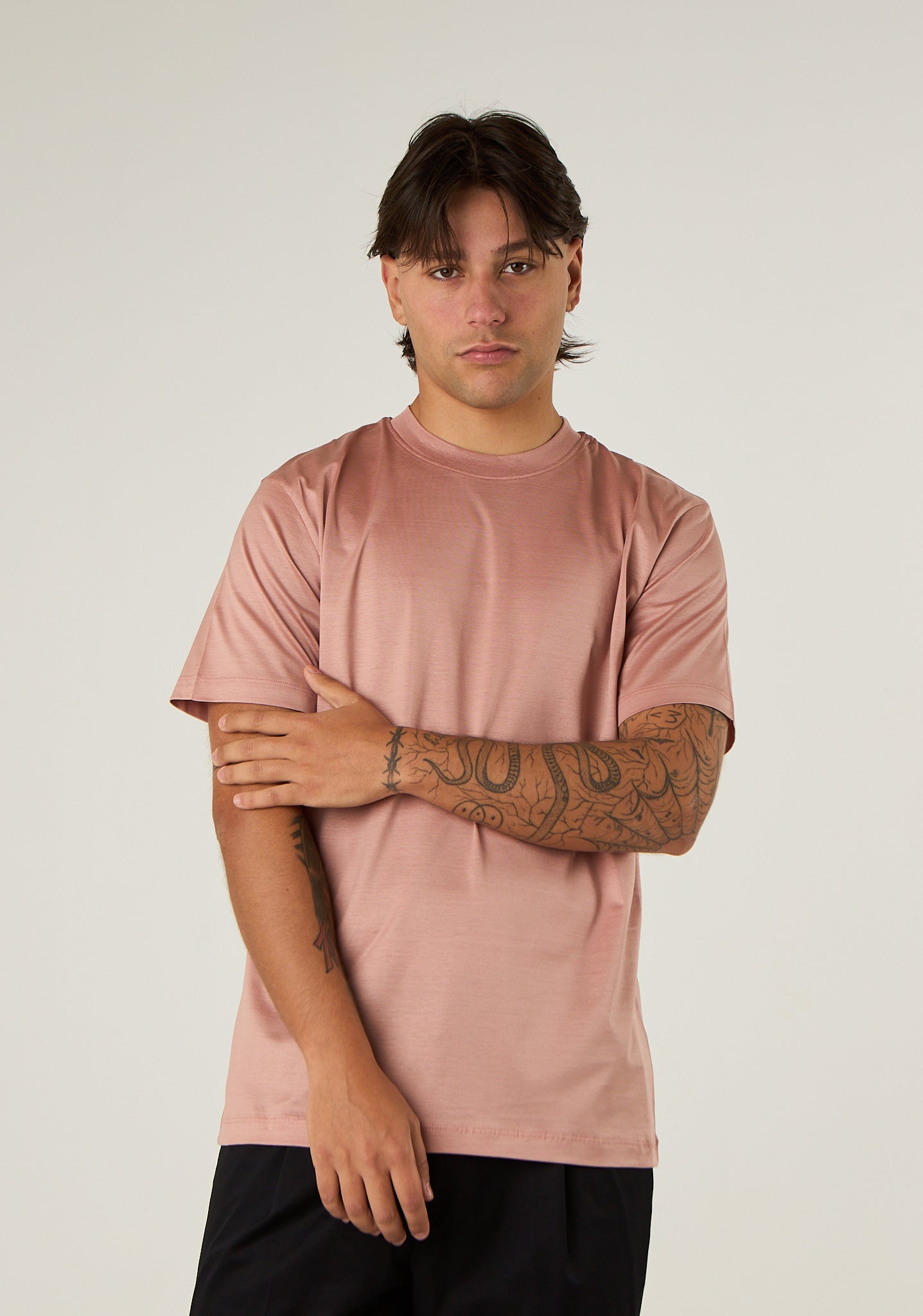 T-shirt basic in filo di scozia