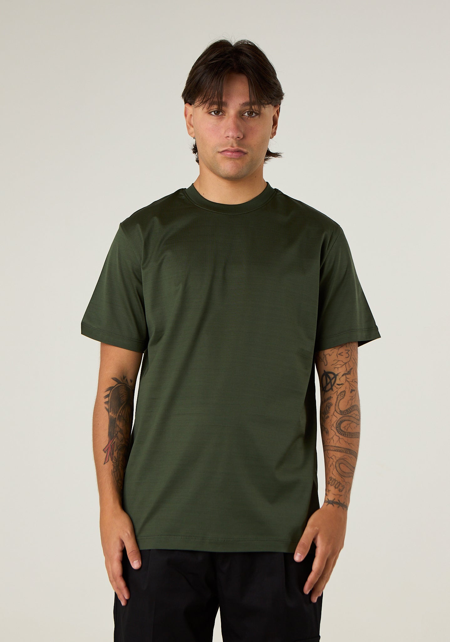 T-shirt basic in filo di scozia