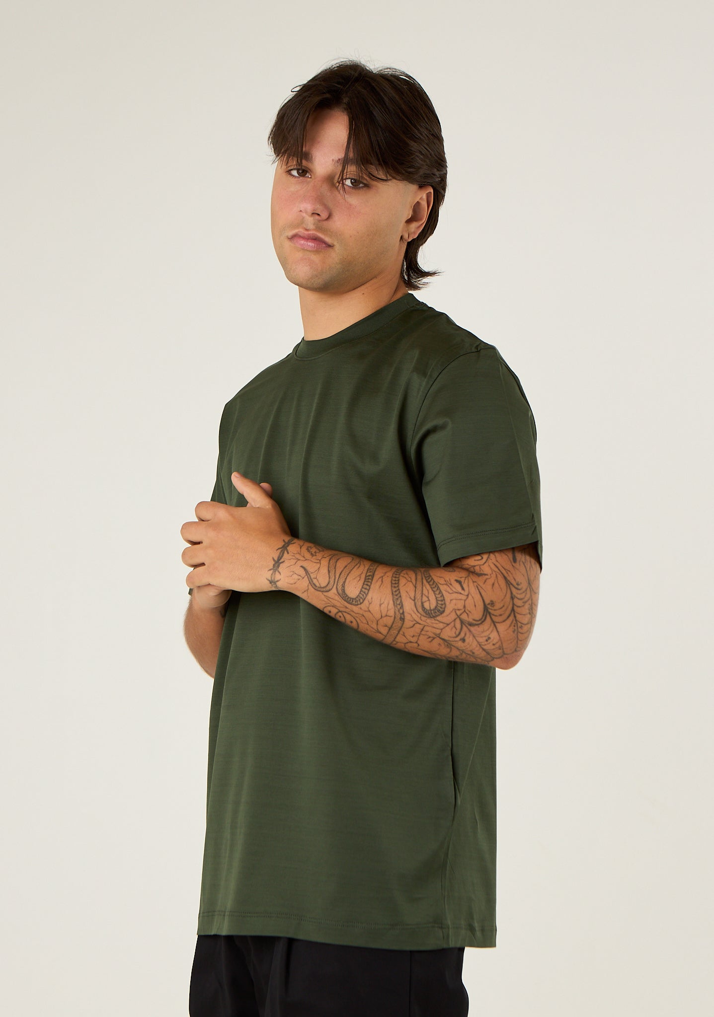 T-shirt basic in filo di scozia