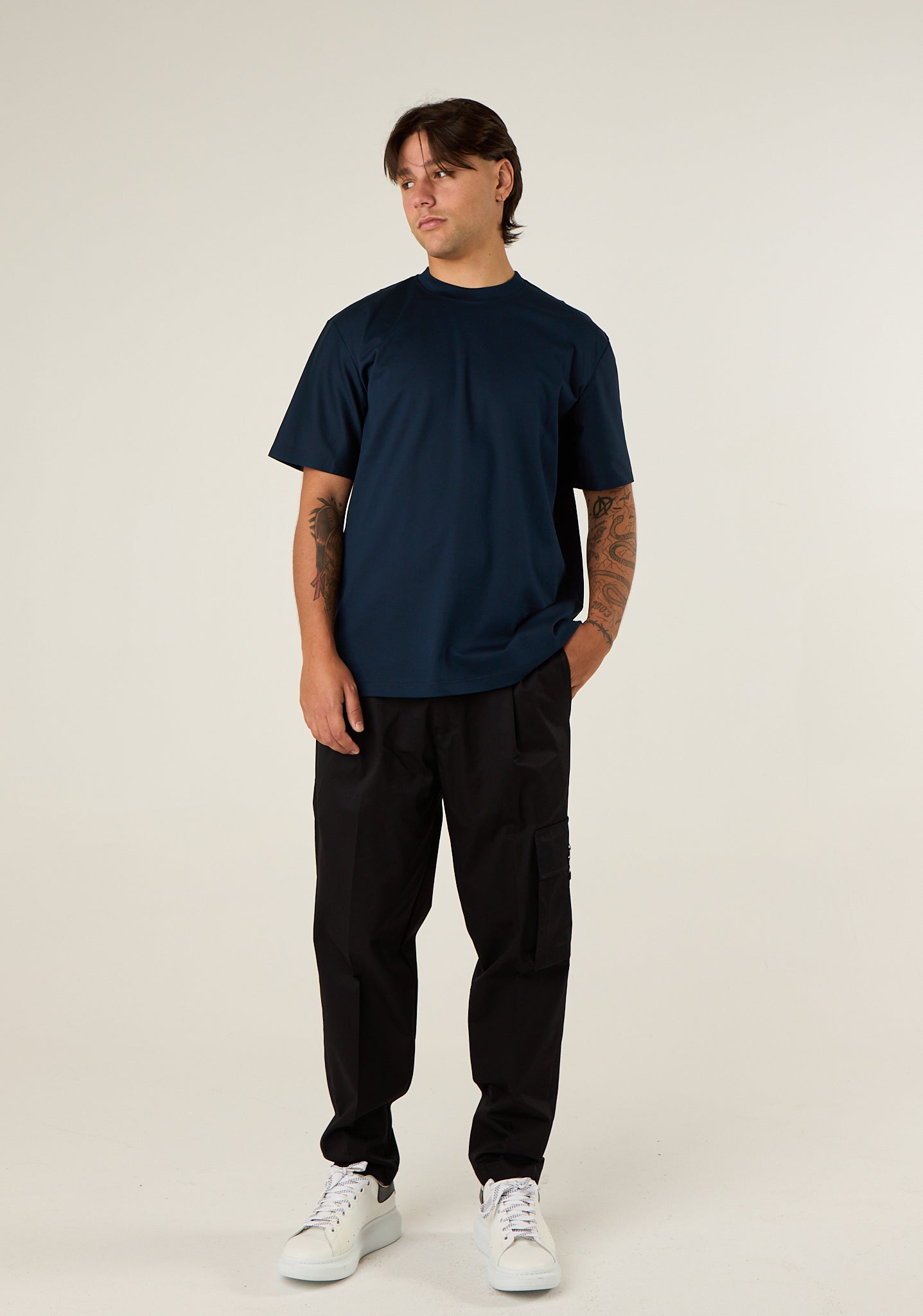 T-shirt basic in filo di scozia