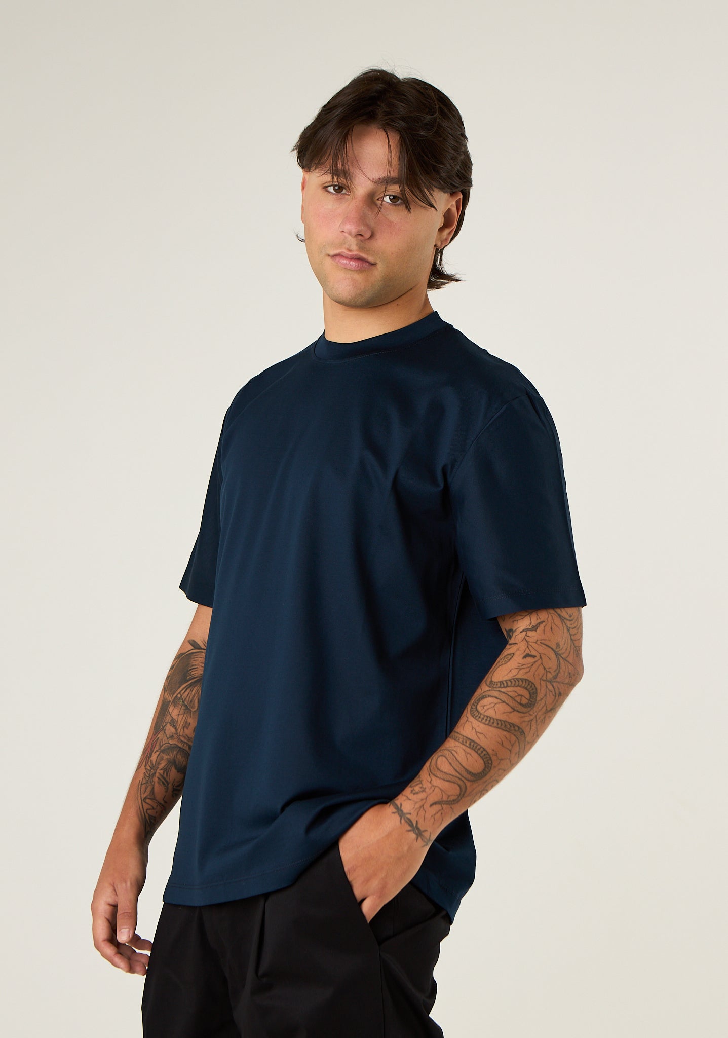 T-shirt basic in filo di scozia