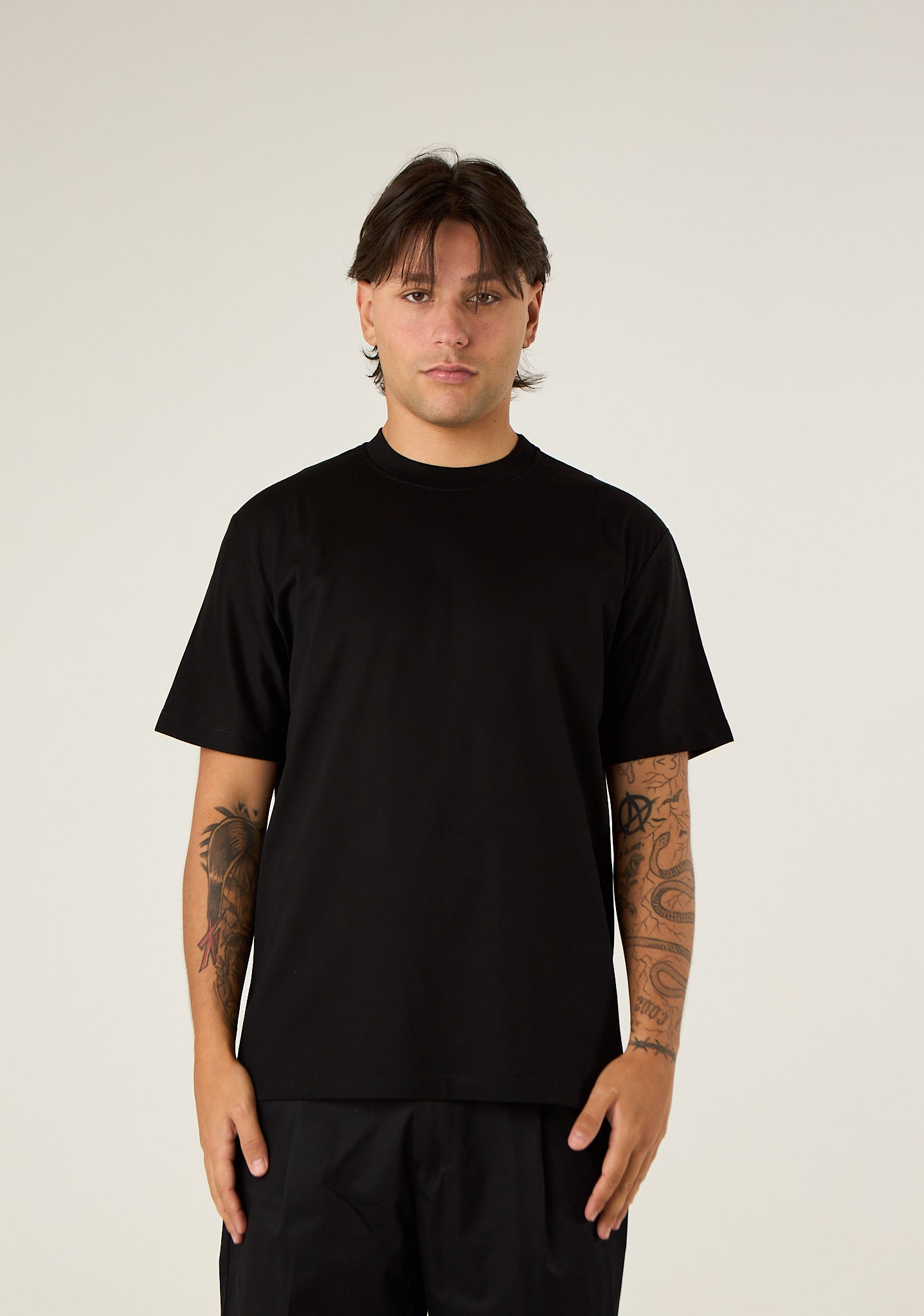 T-shirt basic in filo di scozia