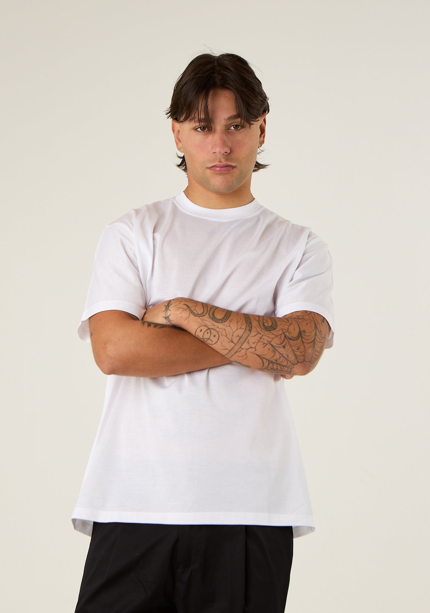T-shirt basic in filo di scozia
