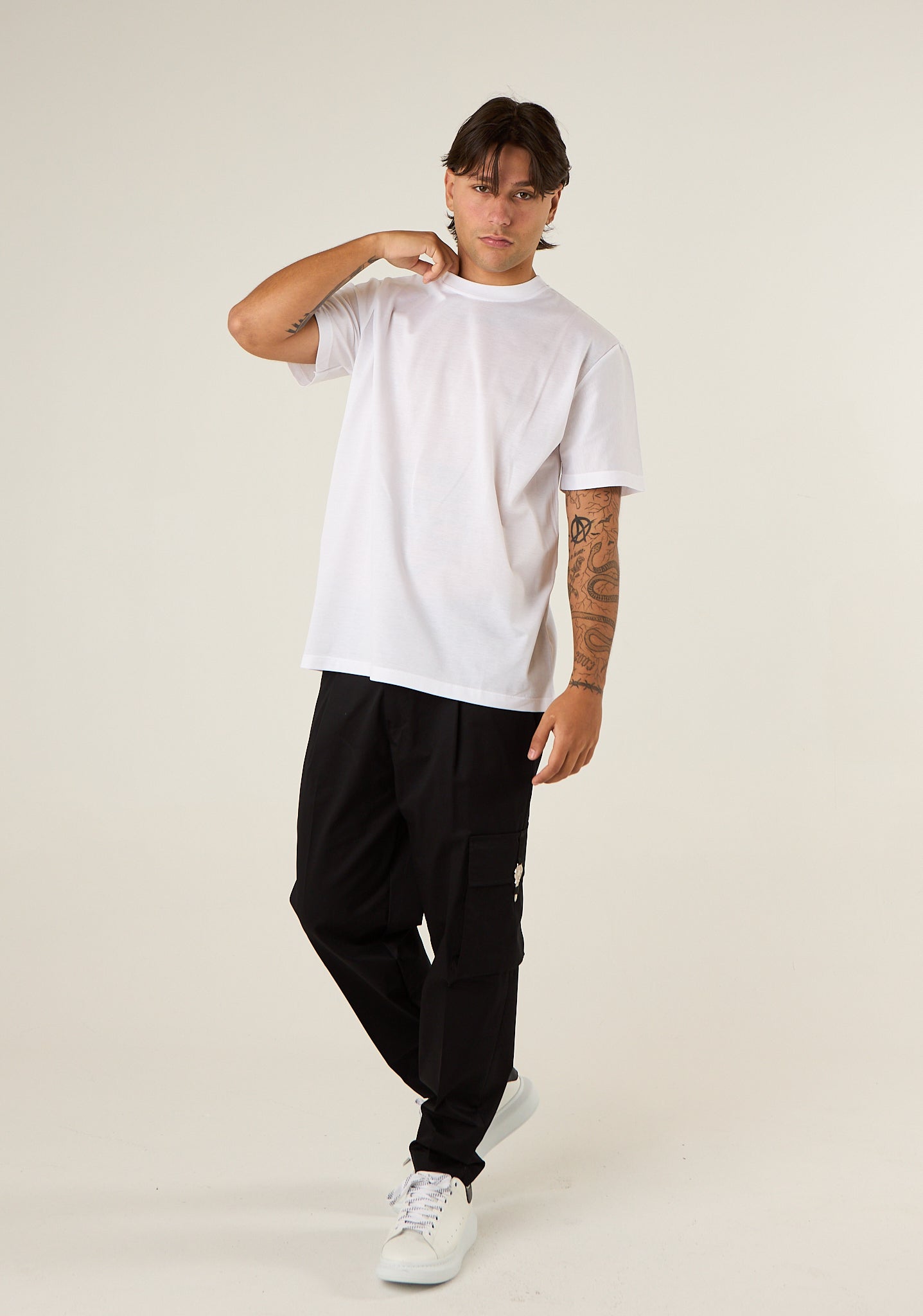 T-shirt basic in filo di scozia