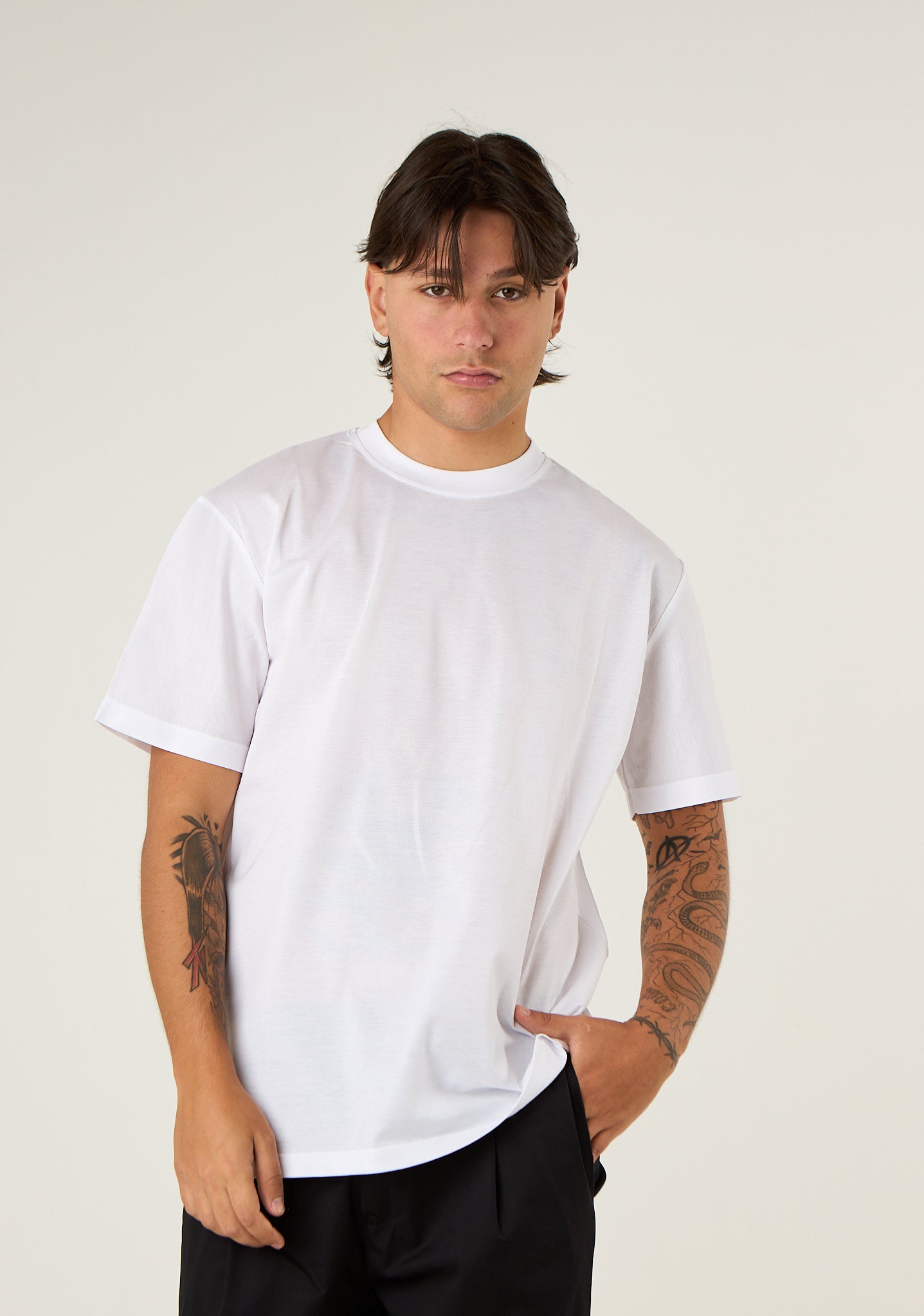 T-shirt basic in filo di scozia