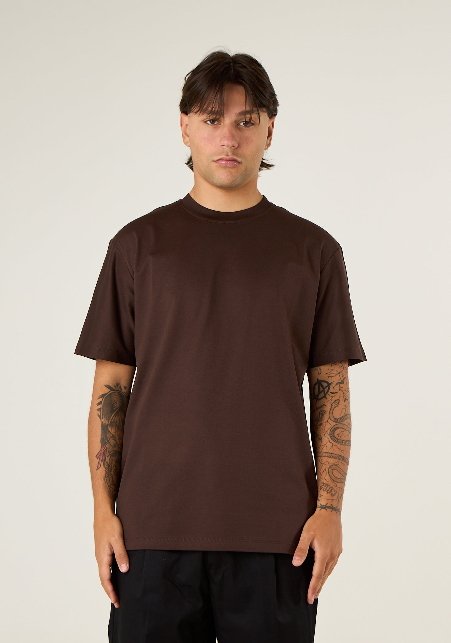 T-shirt basic in filo di scozia