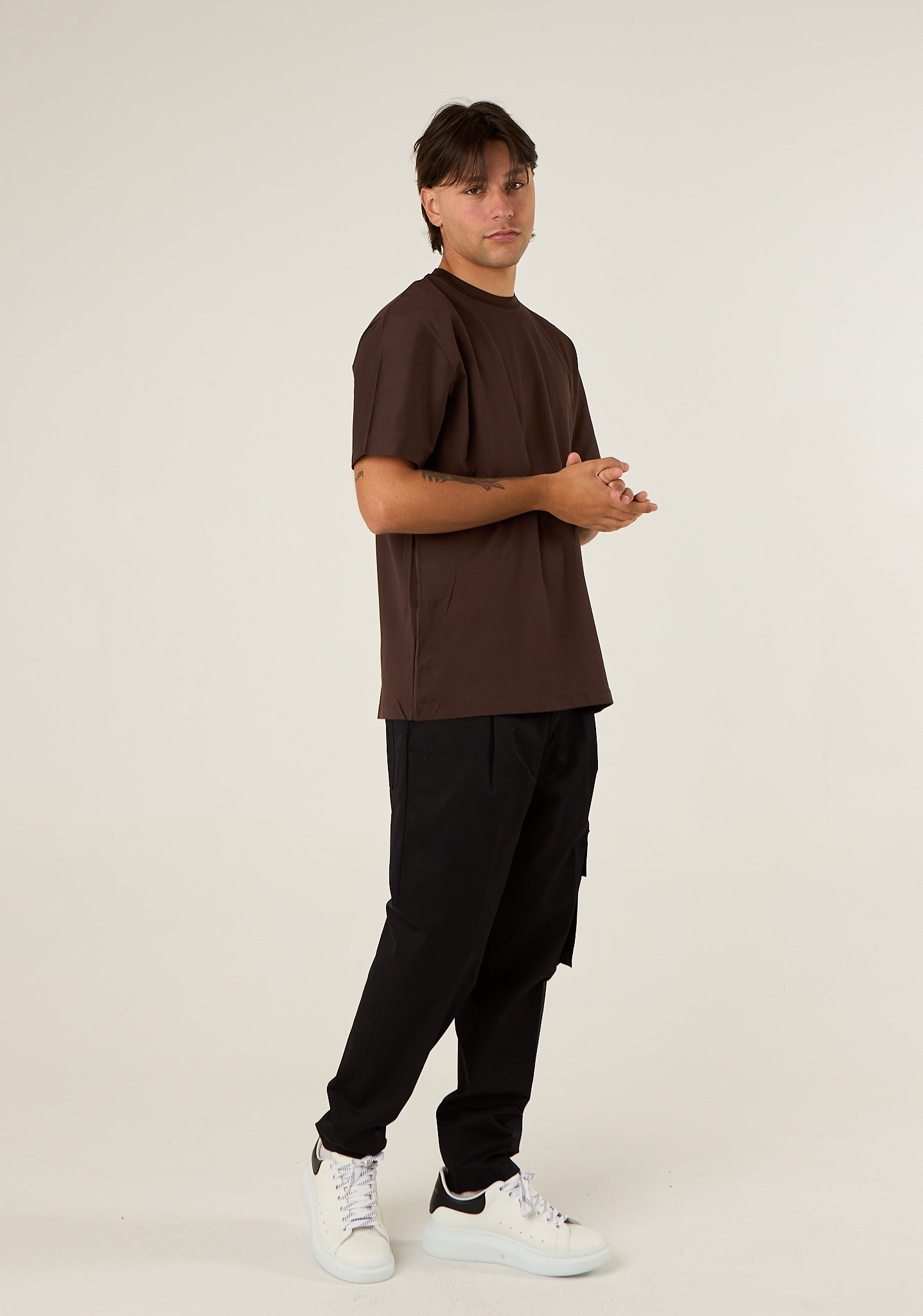 T-shirt basic in filo di scozia