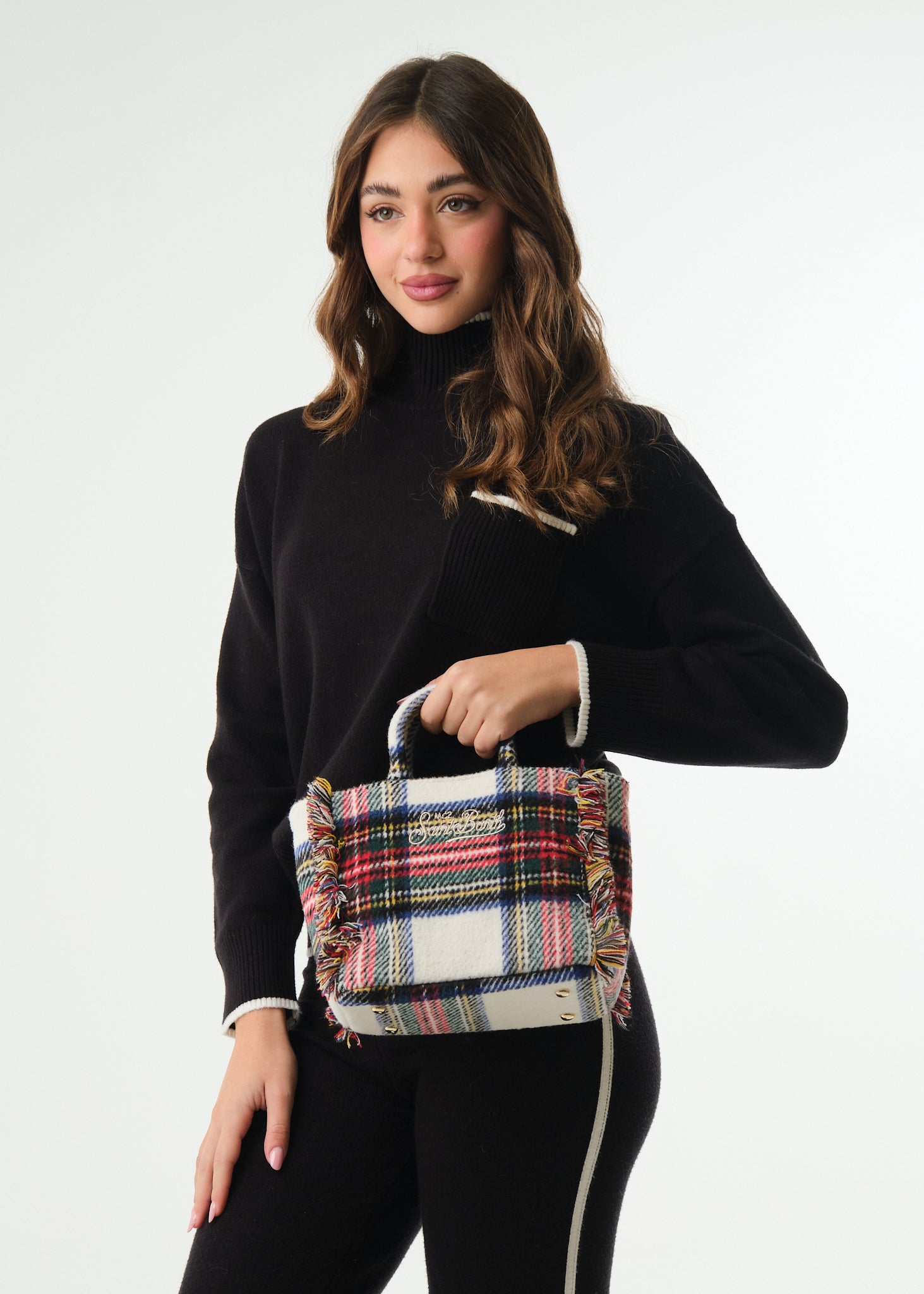 Borsa Vanity Mini Wool Tartan