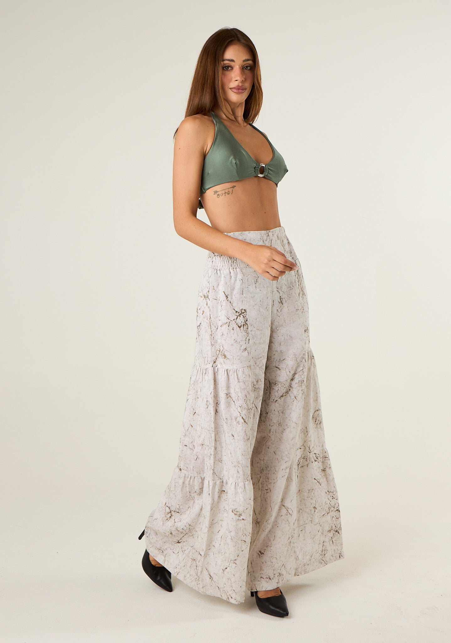 Pantalone palazzo marble