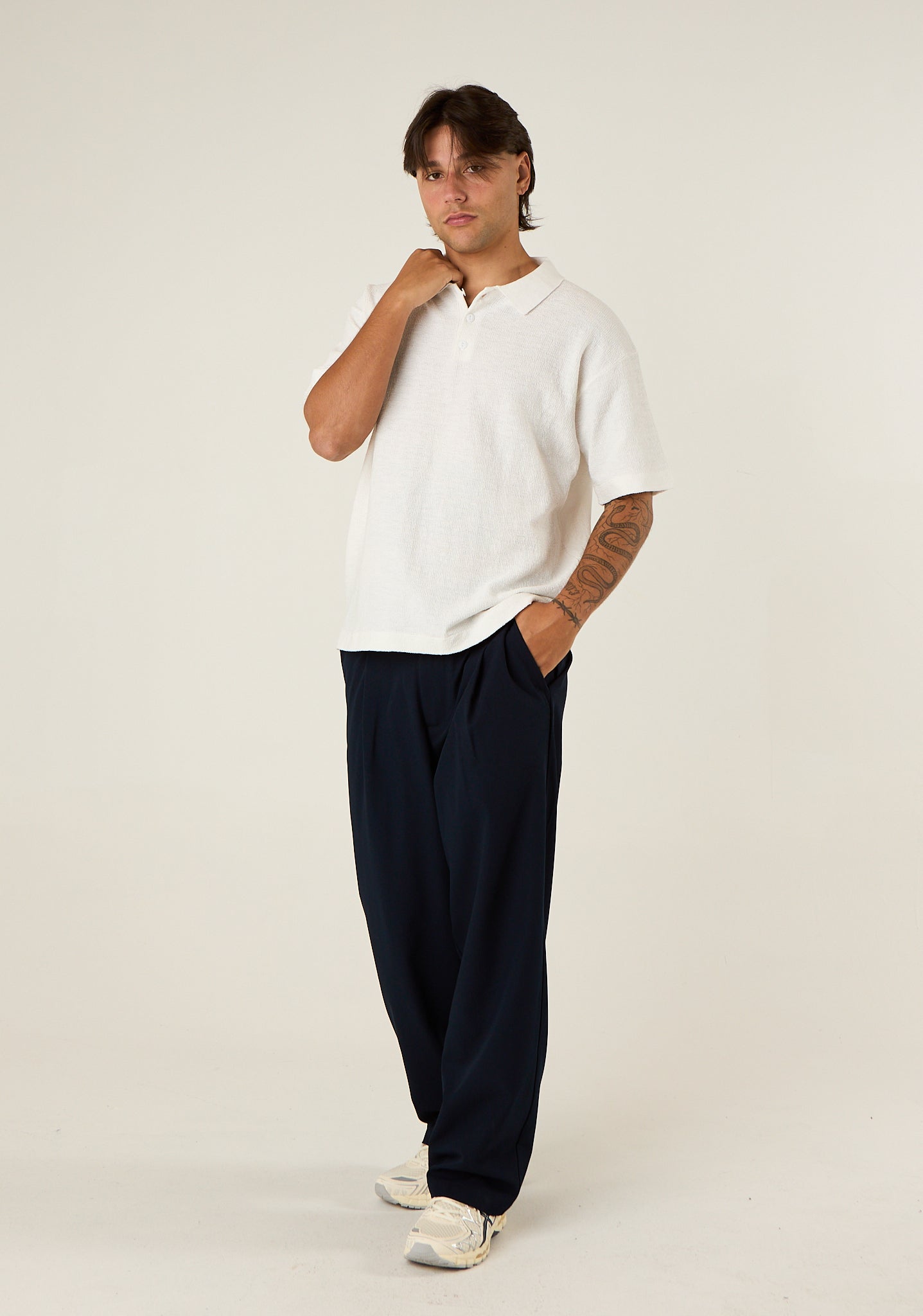 Polo in maglia a taglio over
