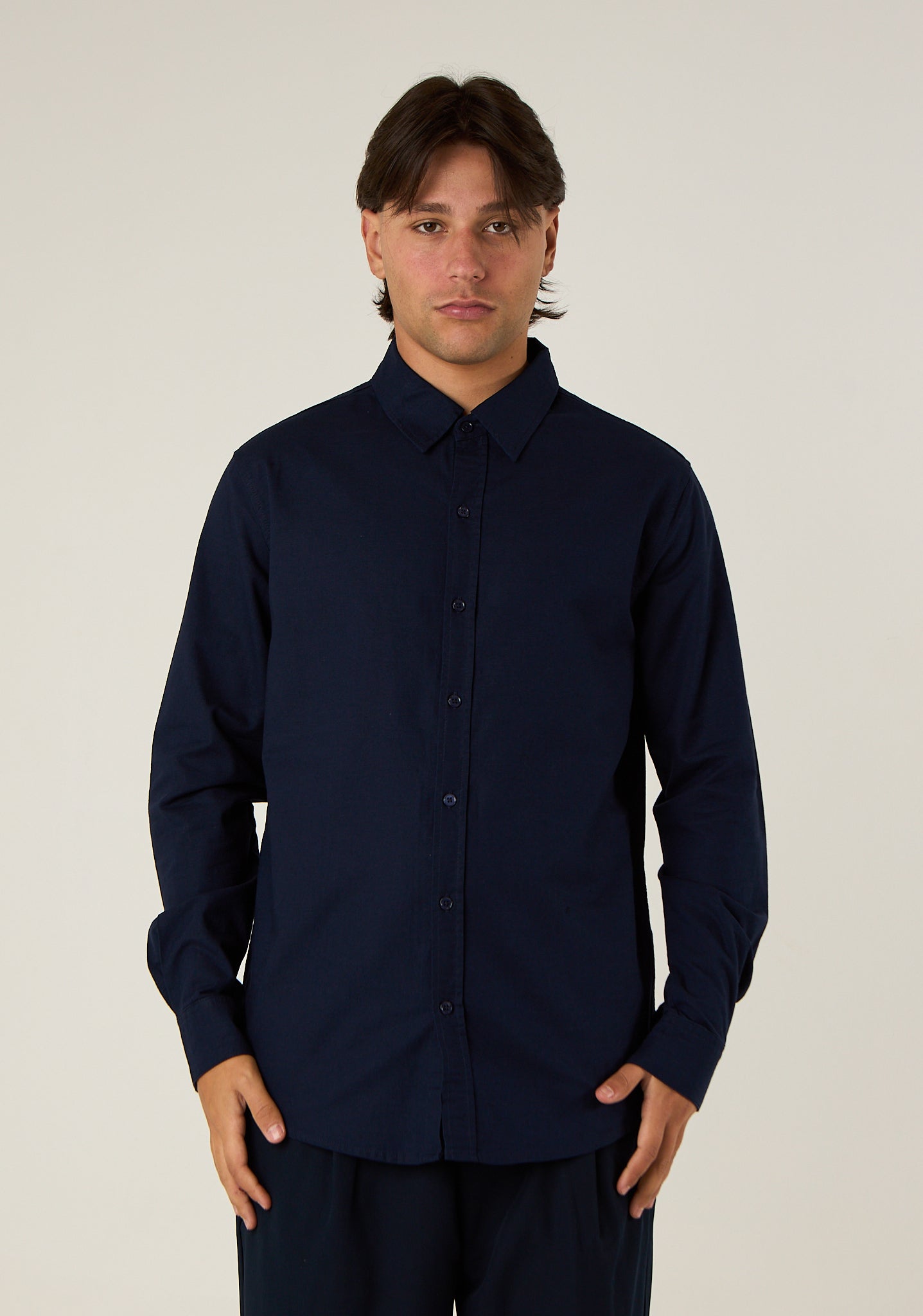 Camicia slim in cotone leggero