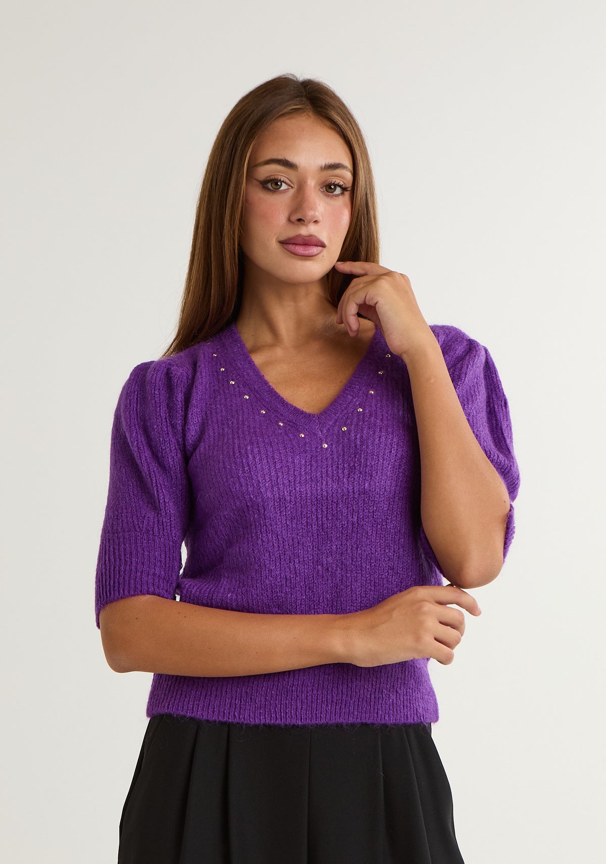 Maglione a mezza manica