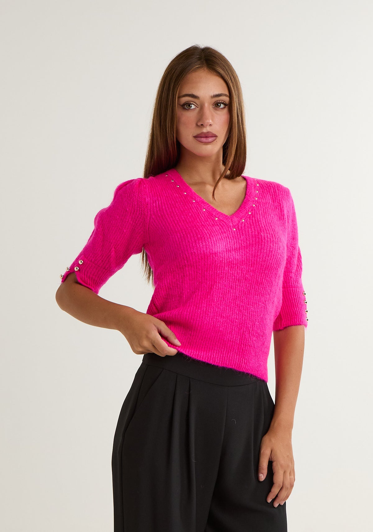 Maglione a mezza manica
