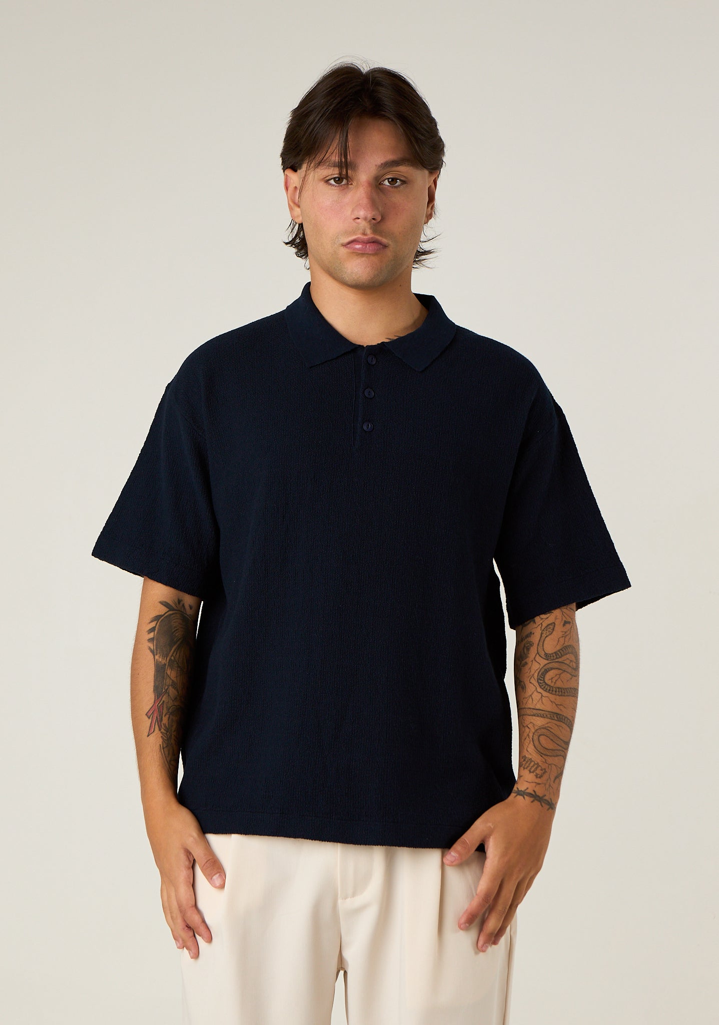 Polo in maglia a taglio over