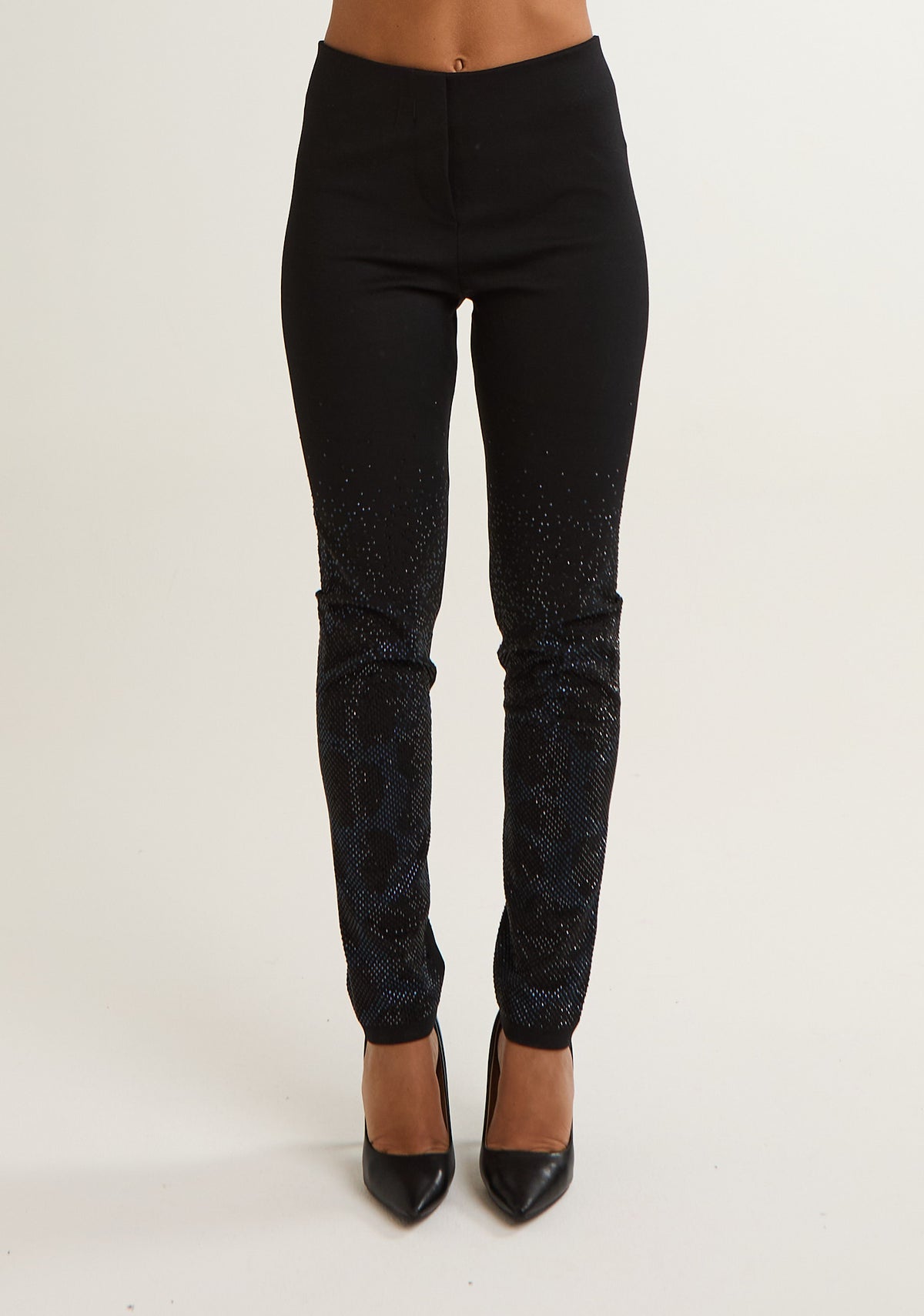 Leggings in punto milano con applicazioni