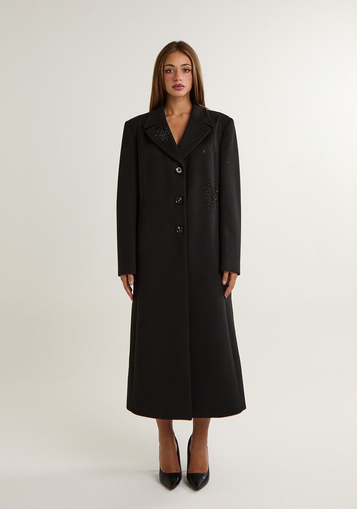 Cappotto lungo misto lana