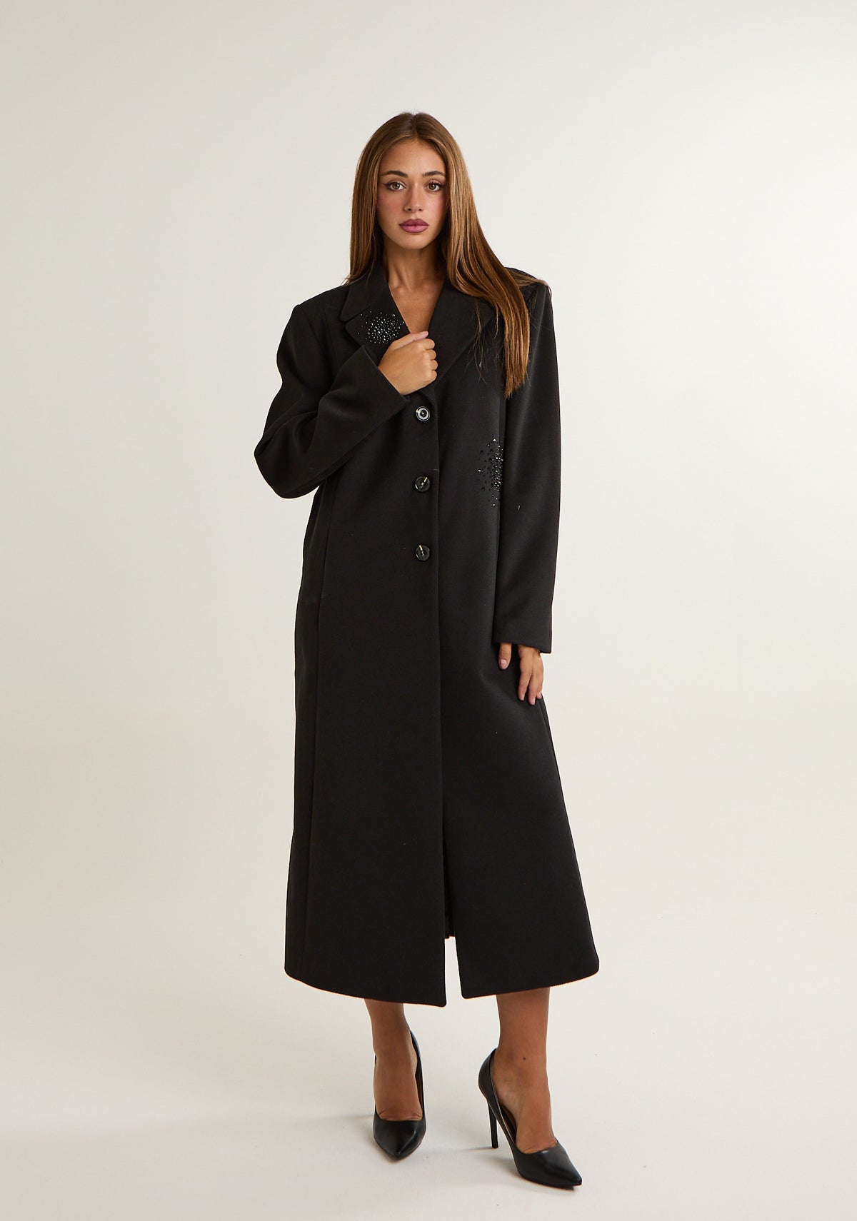 Cappotto lungo misto lana