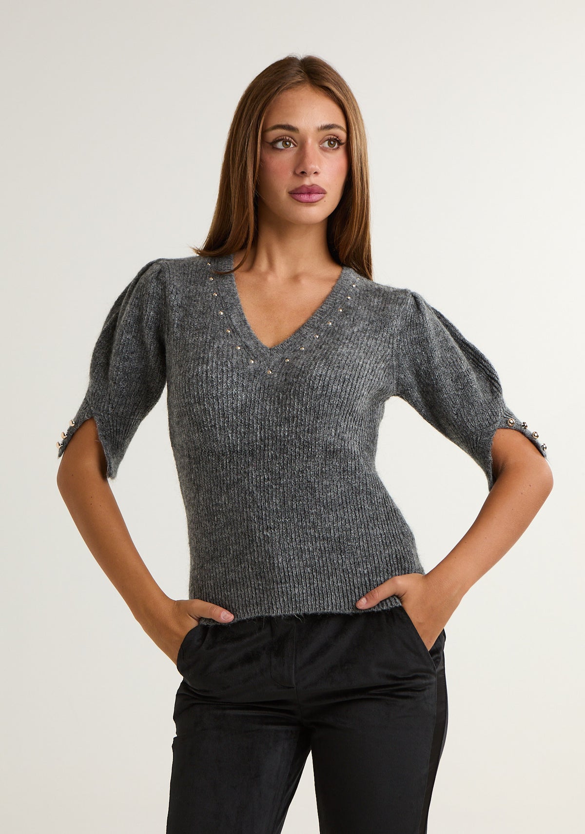 Maglione a mezza manica