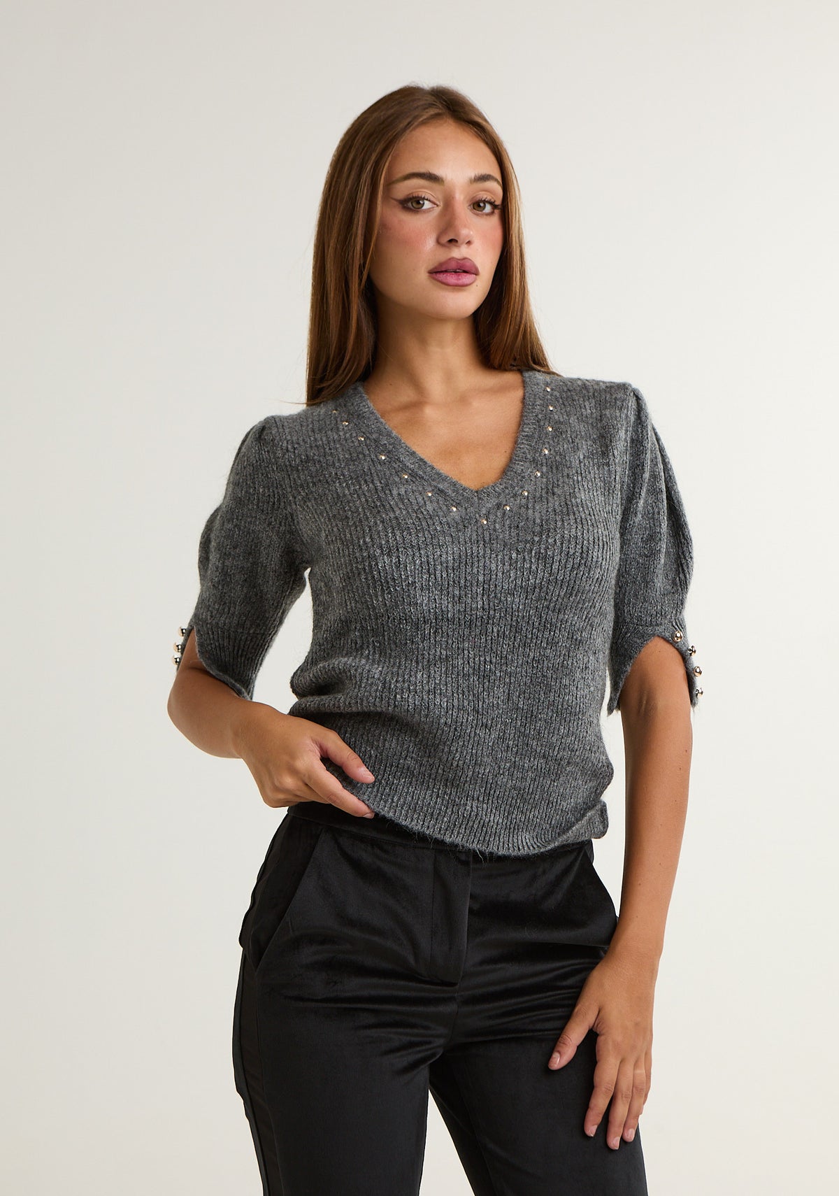 Maglione a mezza manica