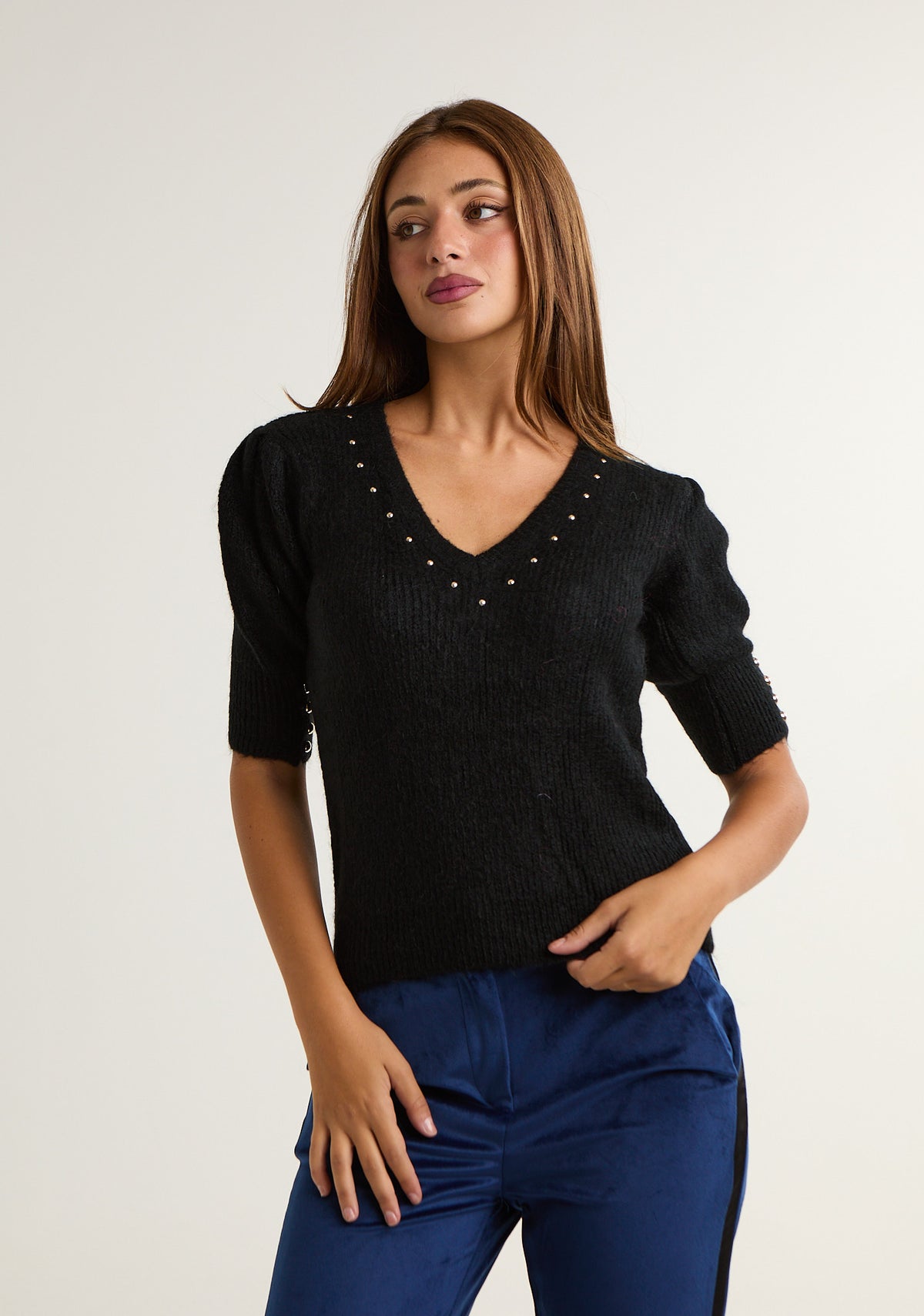 Maglione a mezza manica