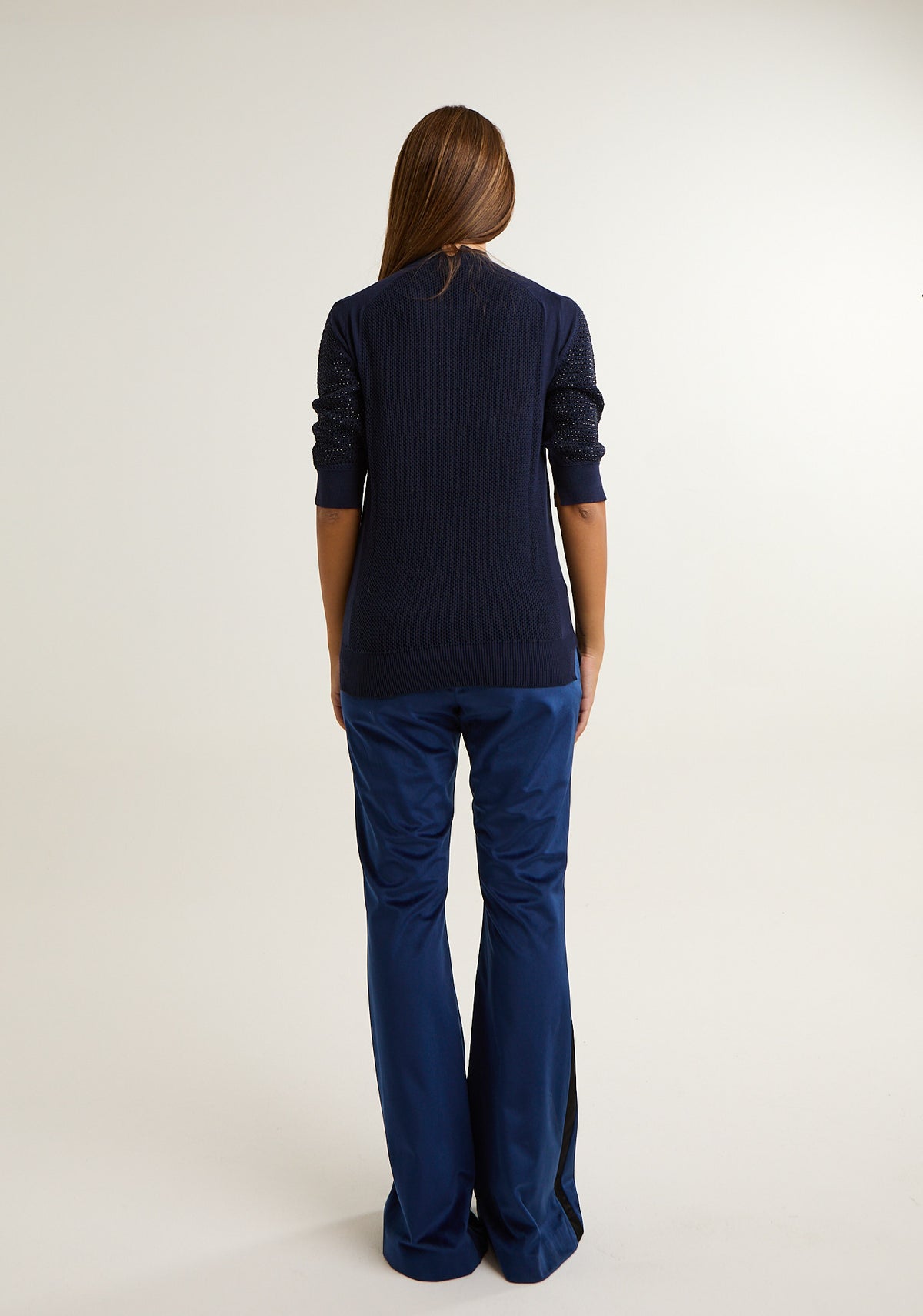 Pullover in maglia spessa con strass